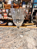 Etched Wine Glass