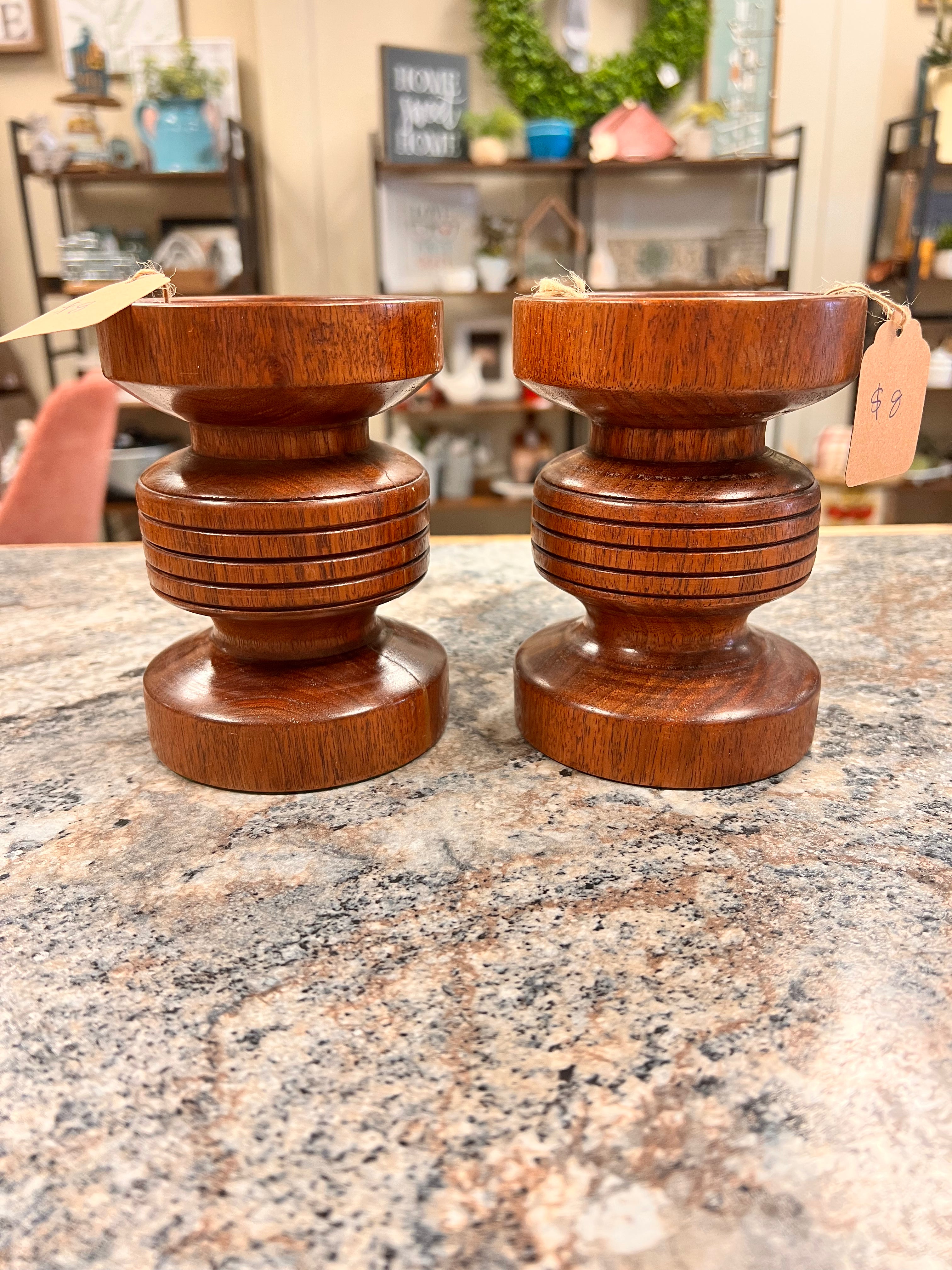 Wood Candle Holder