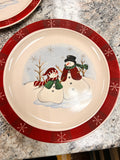 Snowman Stoneware Plate