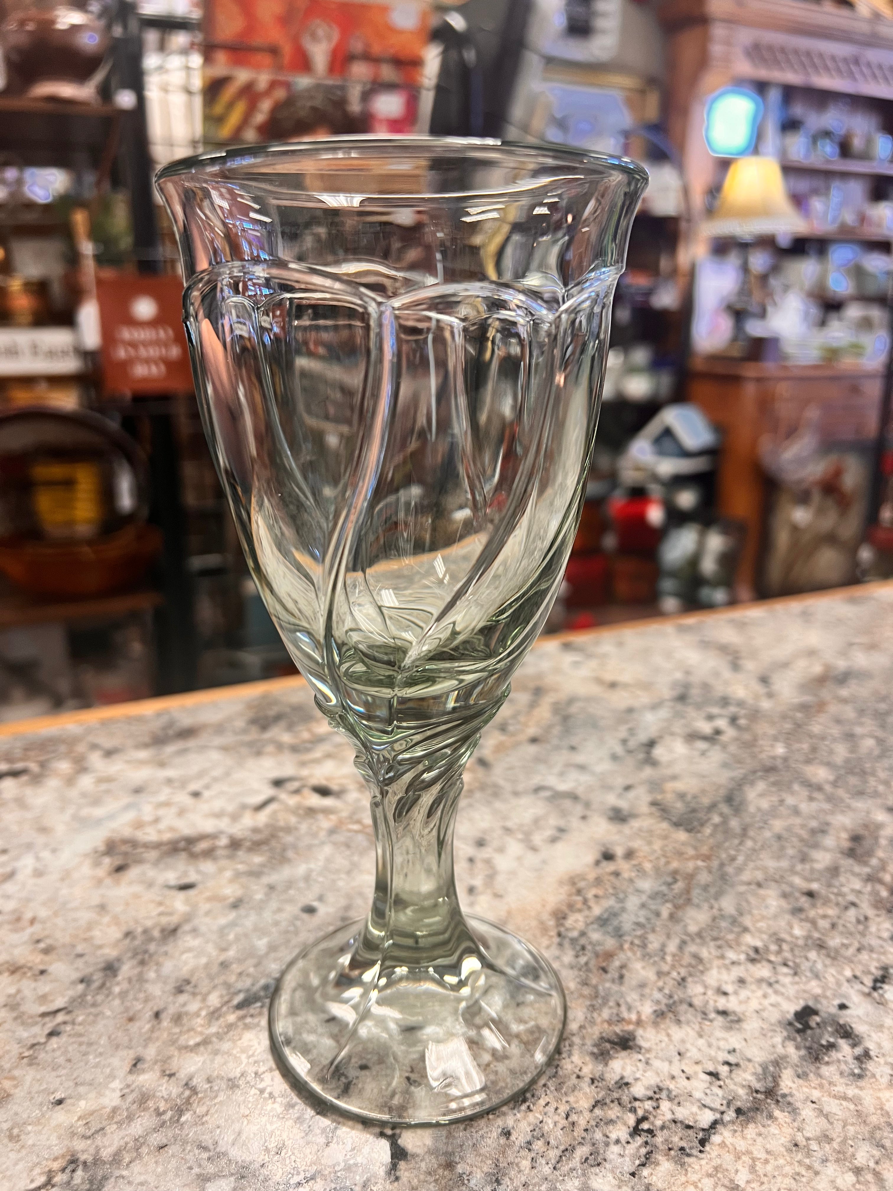 Green Swirl Goblet