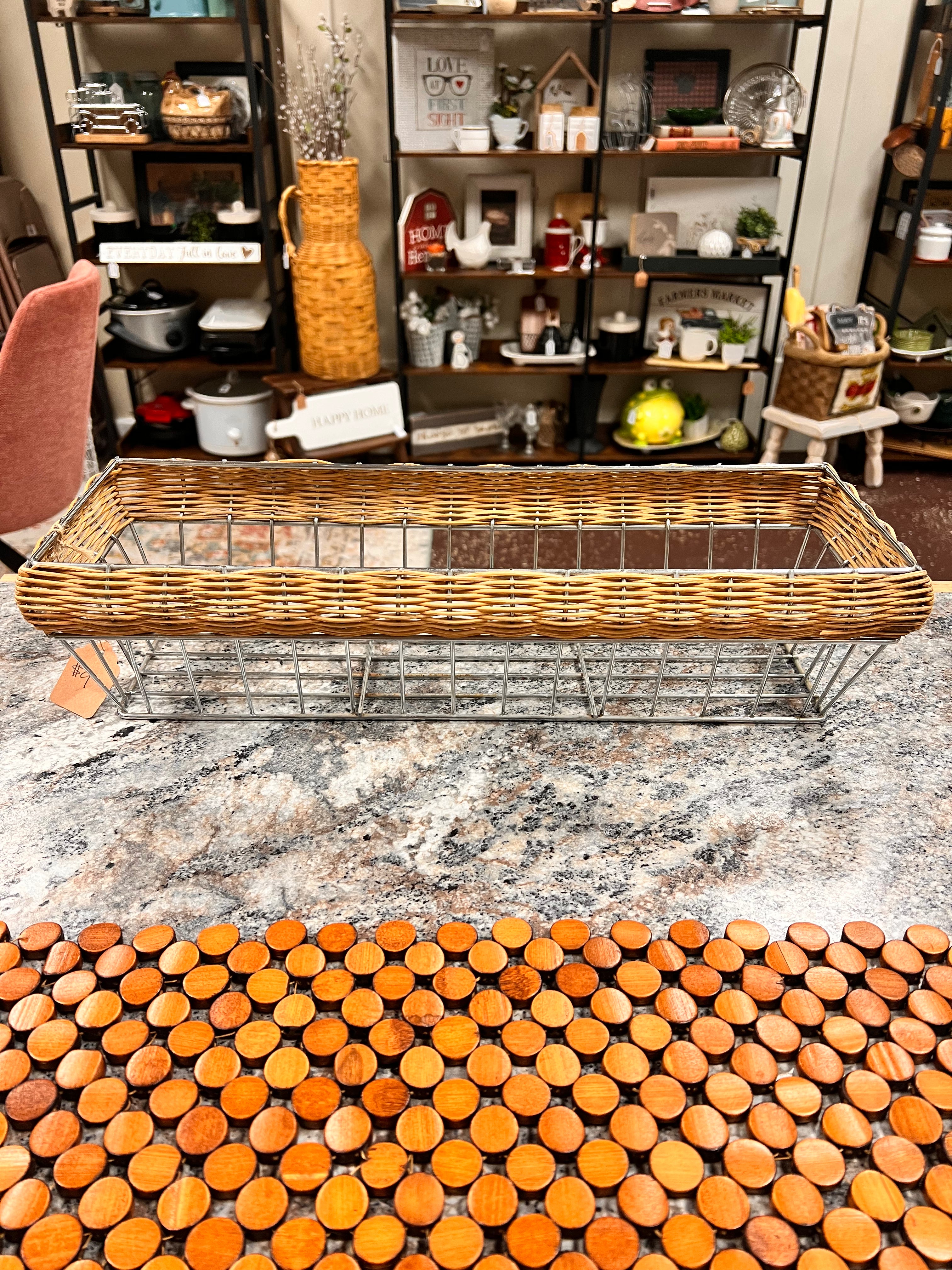 Wicker Metal Basket