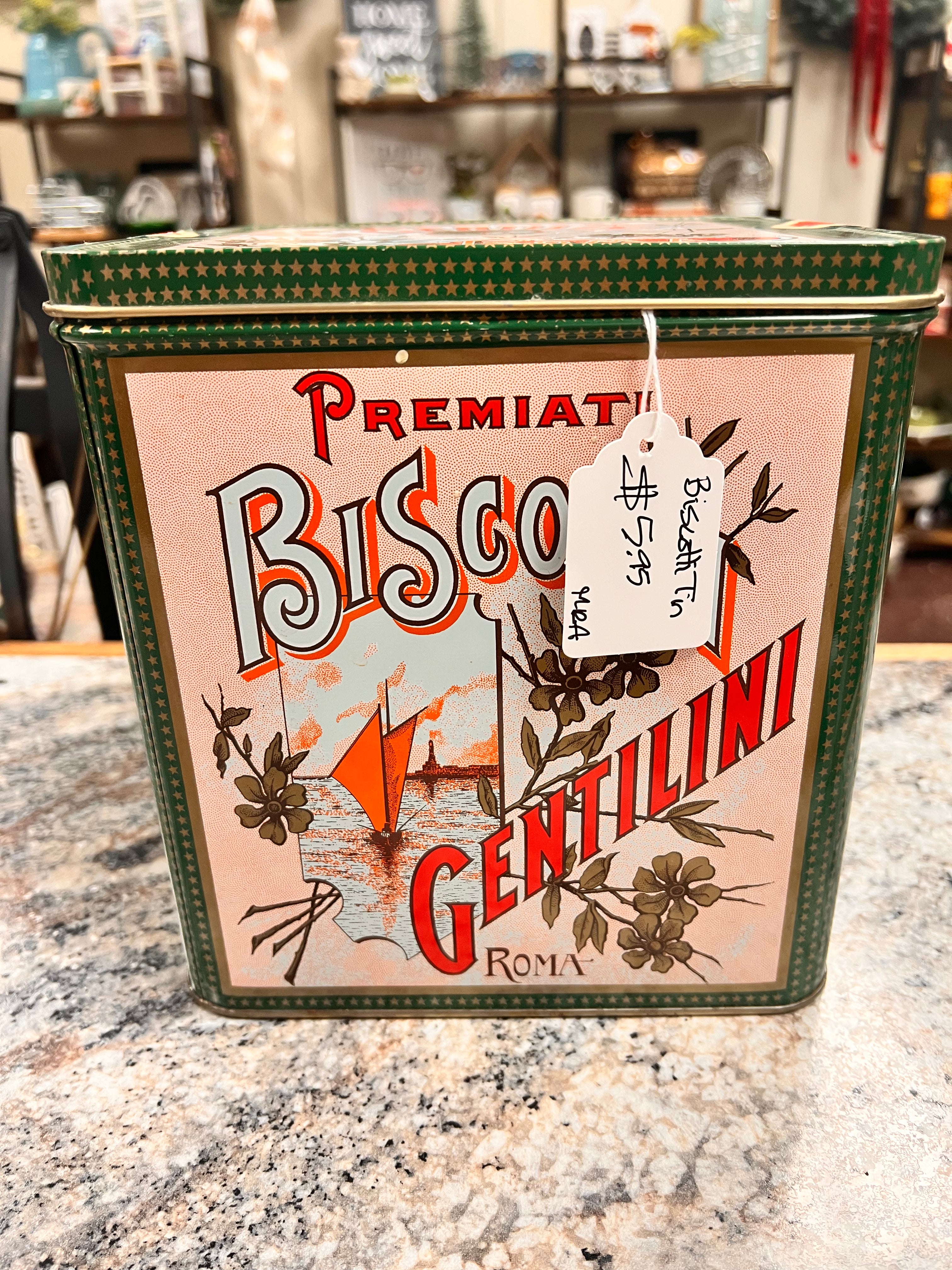Biscotti Tin