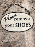 Shoes Off Sign