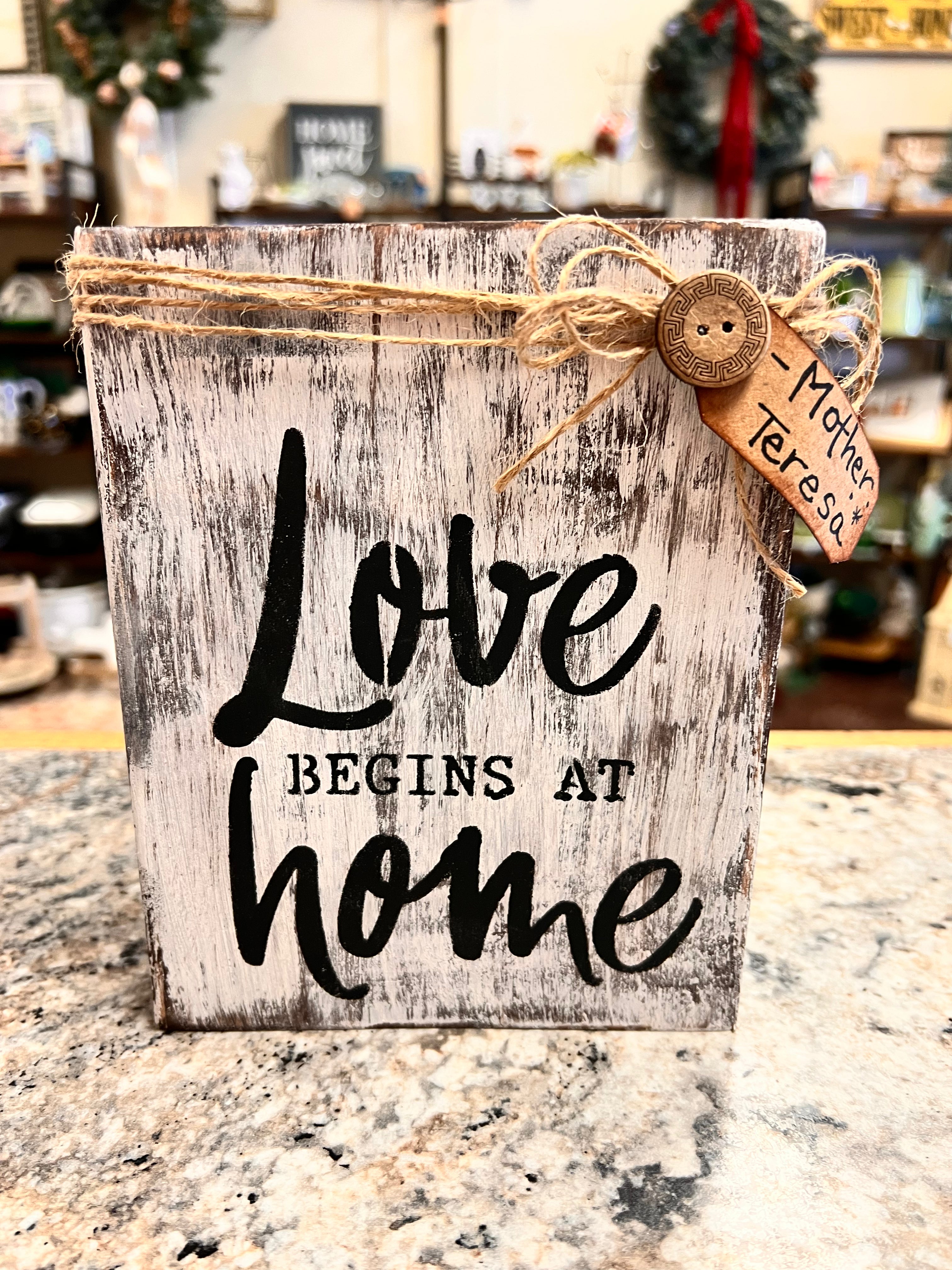 Love Wood Block