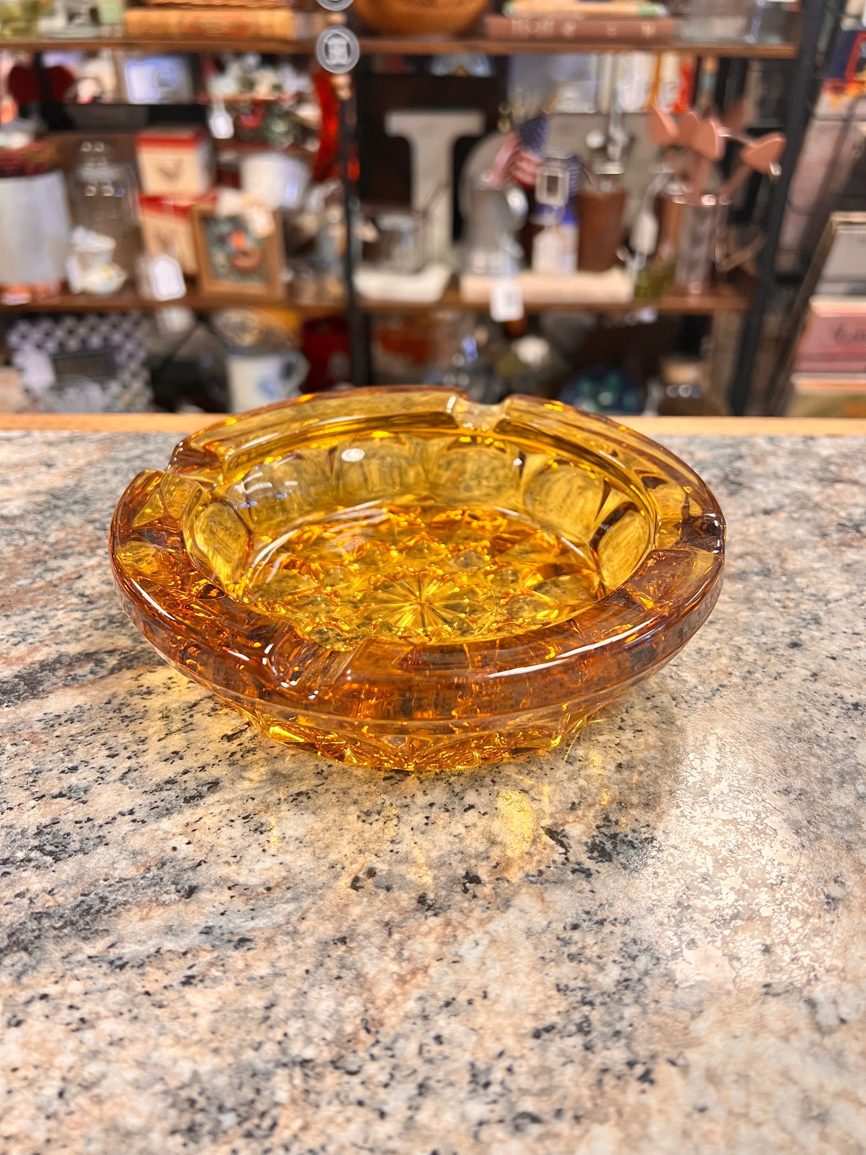 Amber Ashtray
