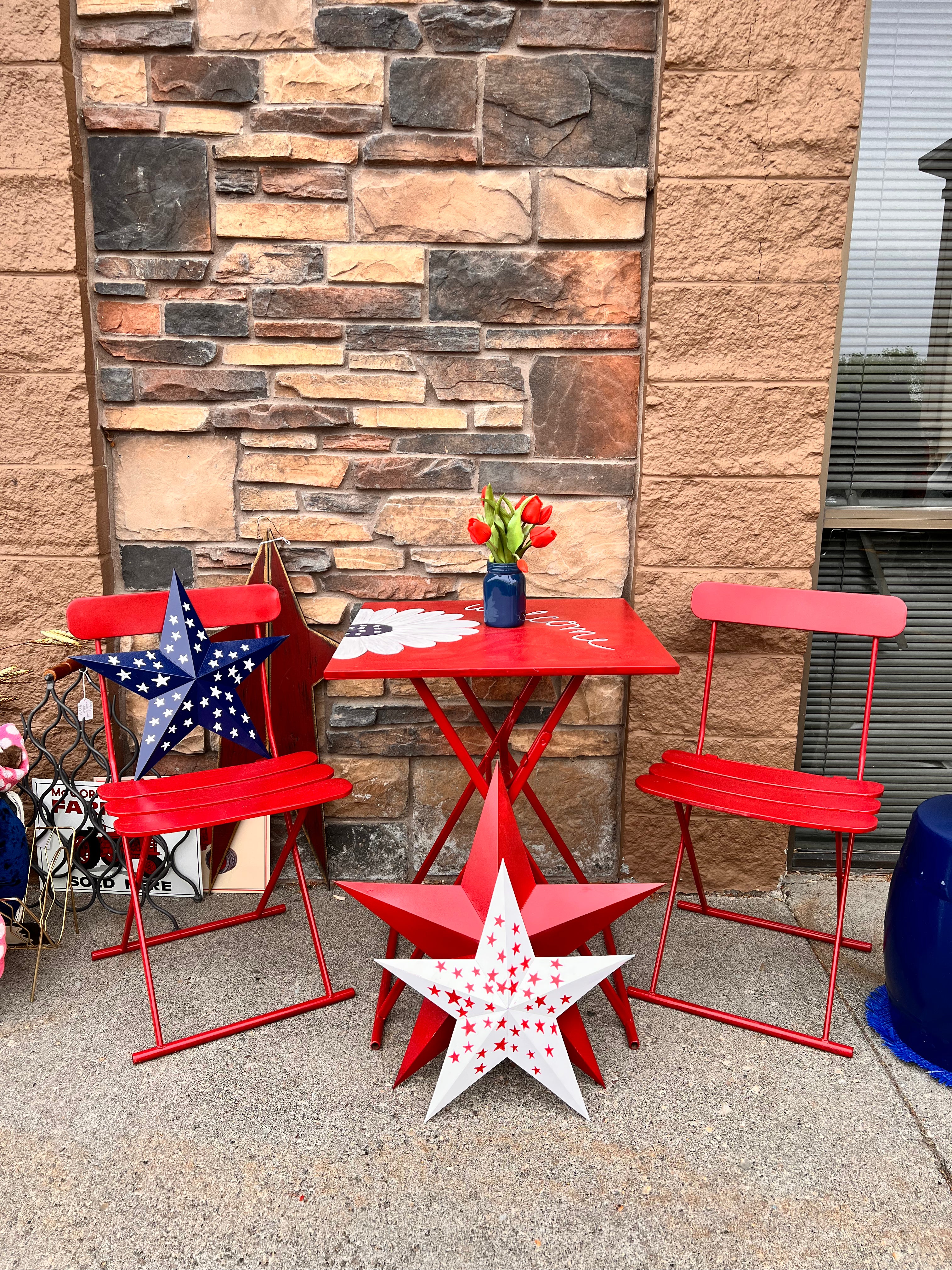 Red Bistro Set