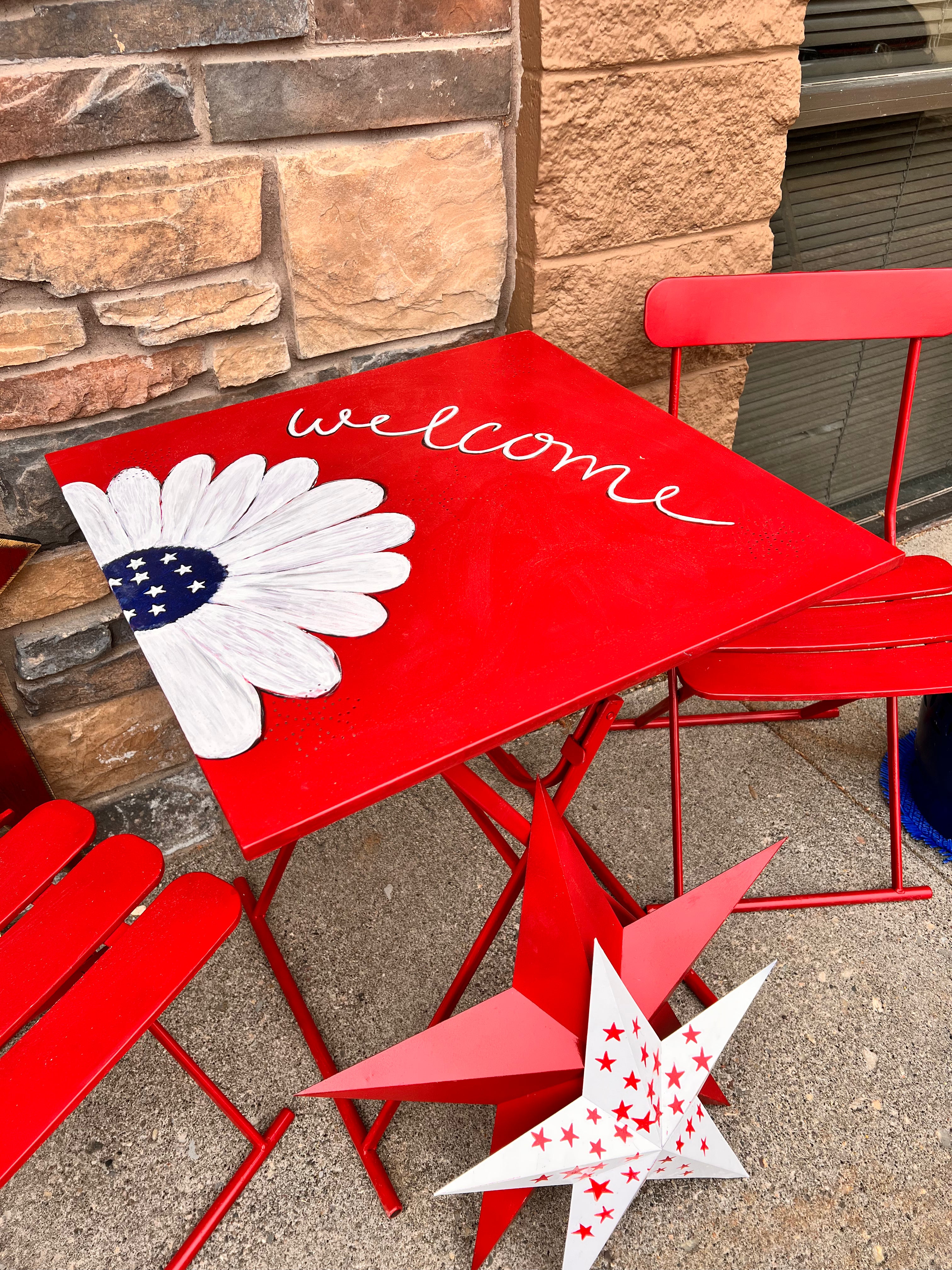 Red Bistro Set