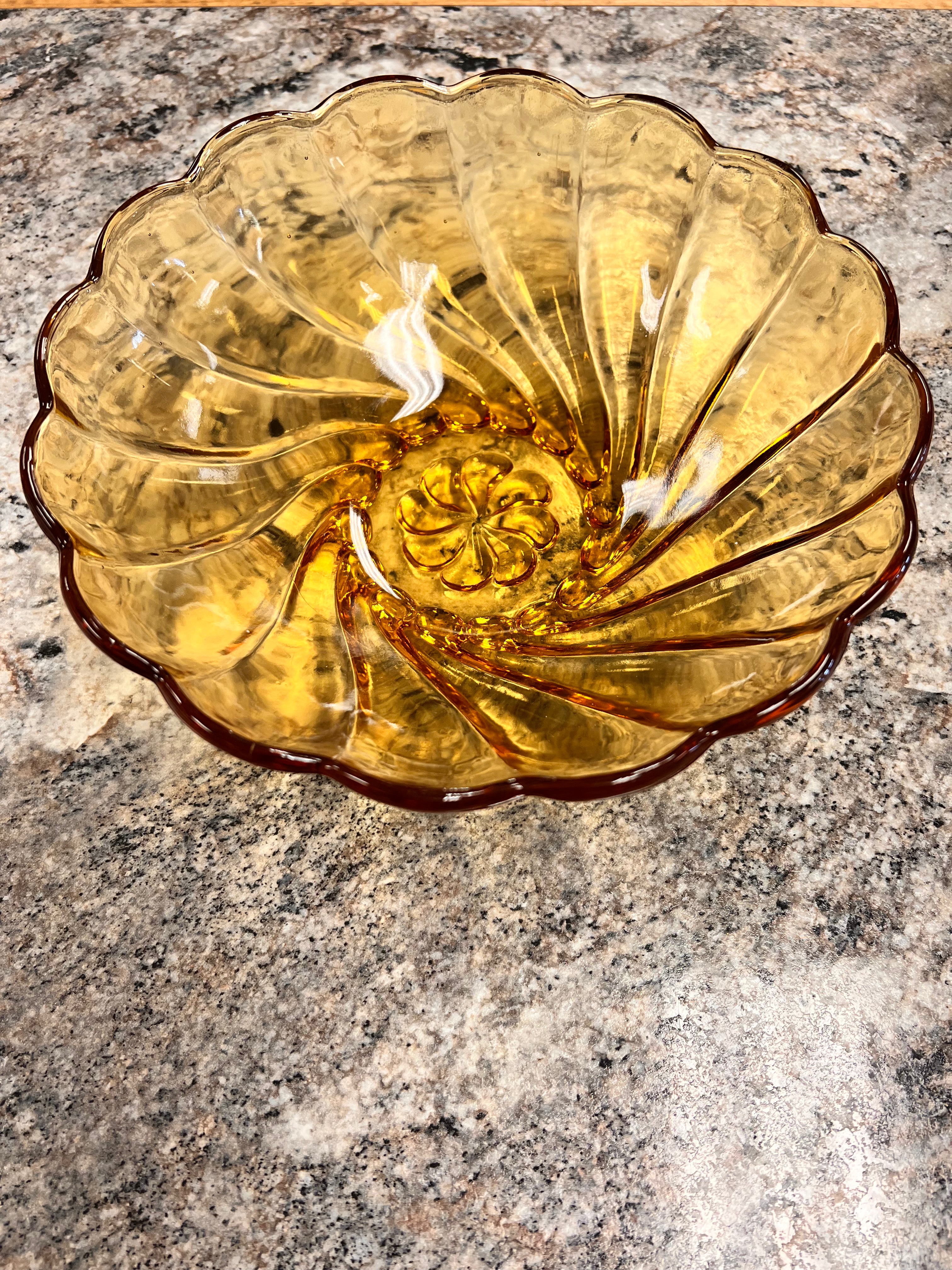 Vintage Amber Bowl
