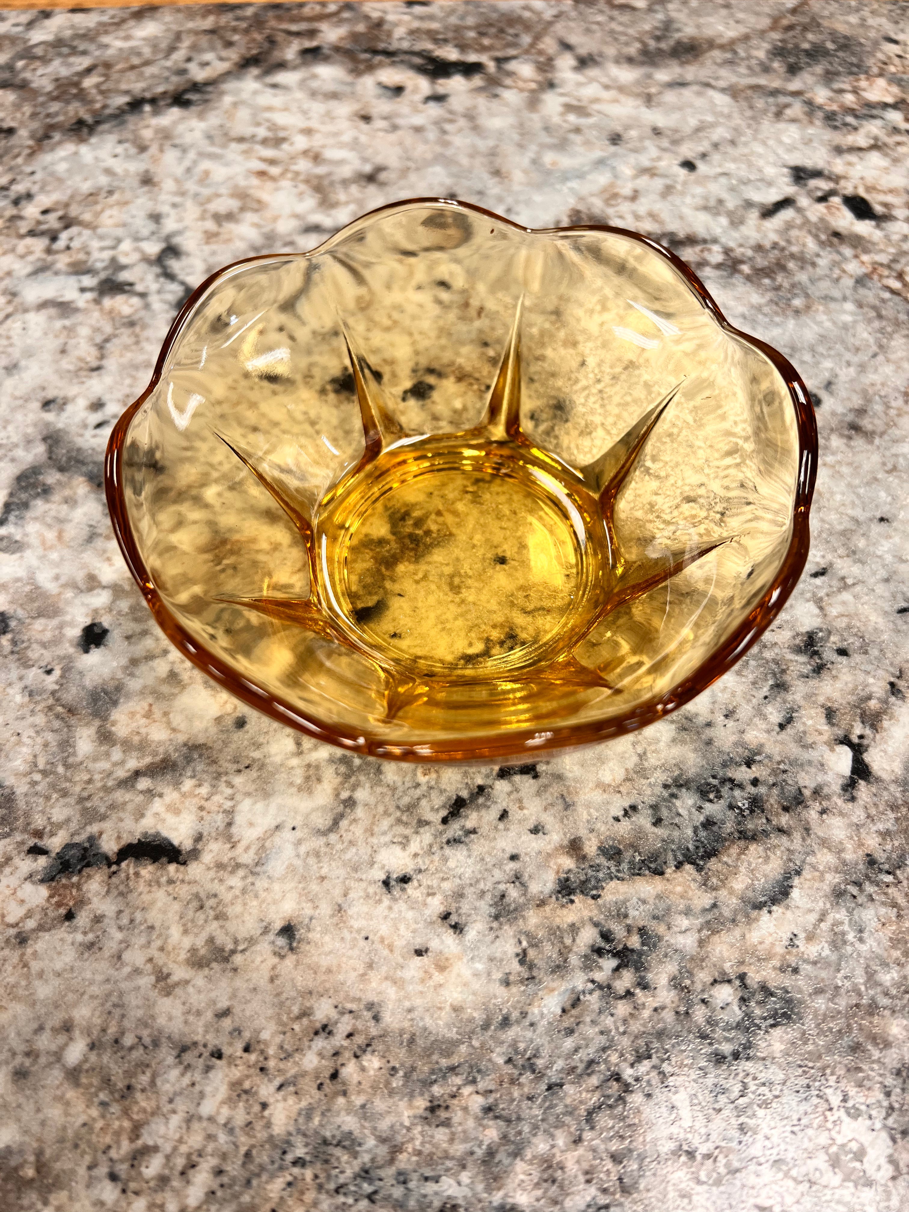 Vintage Amber Bowl