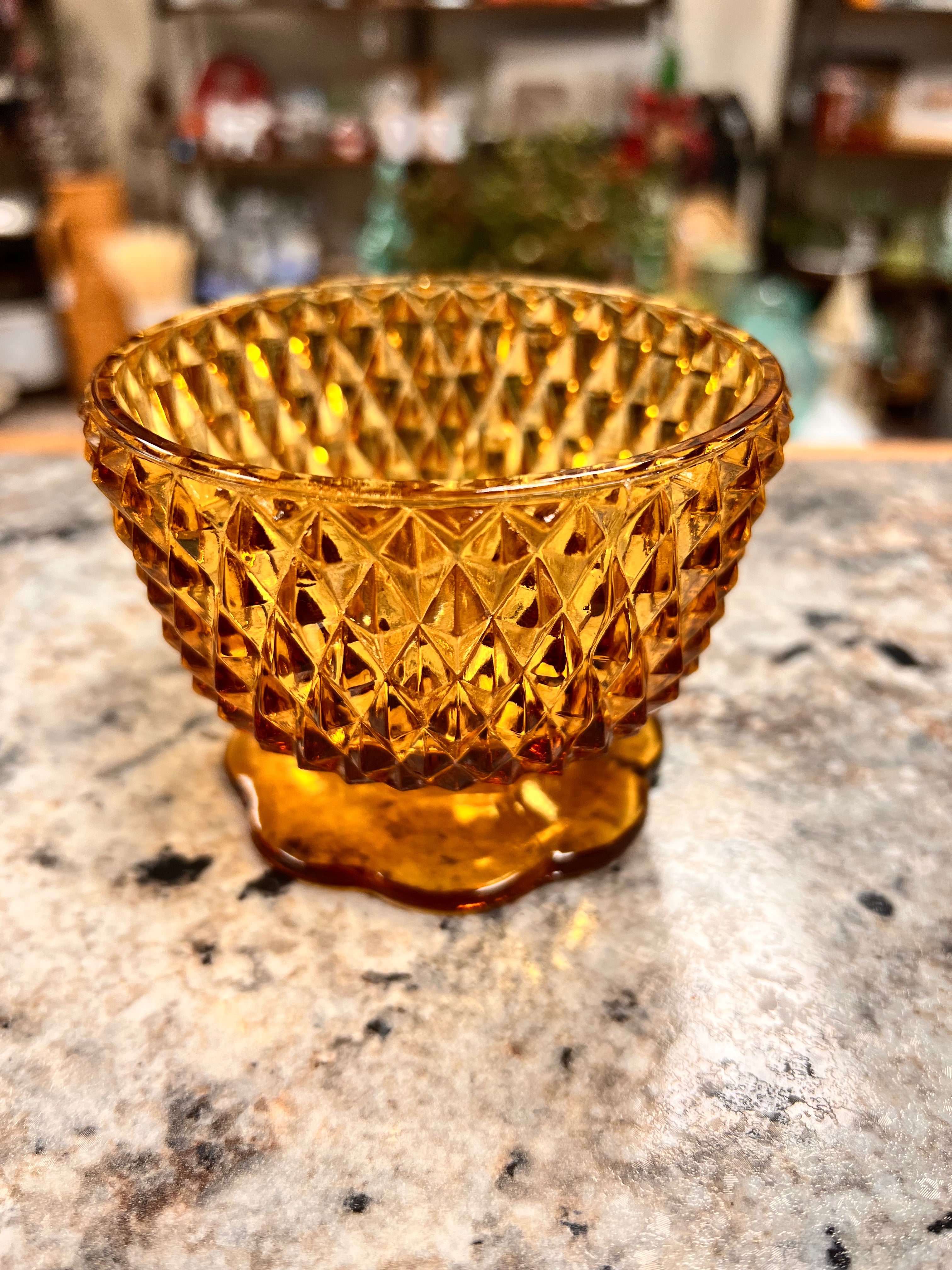 Vintage Amber Dish