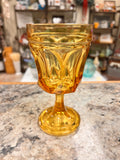 Vintage Amber Goblet