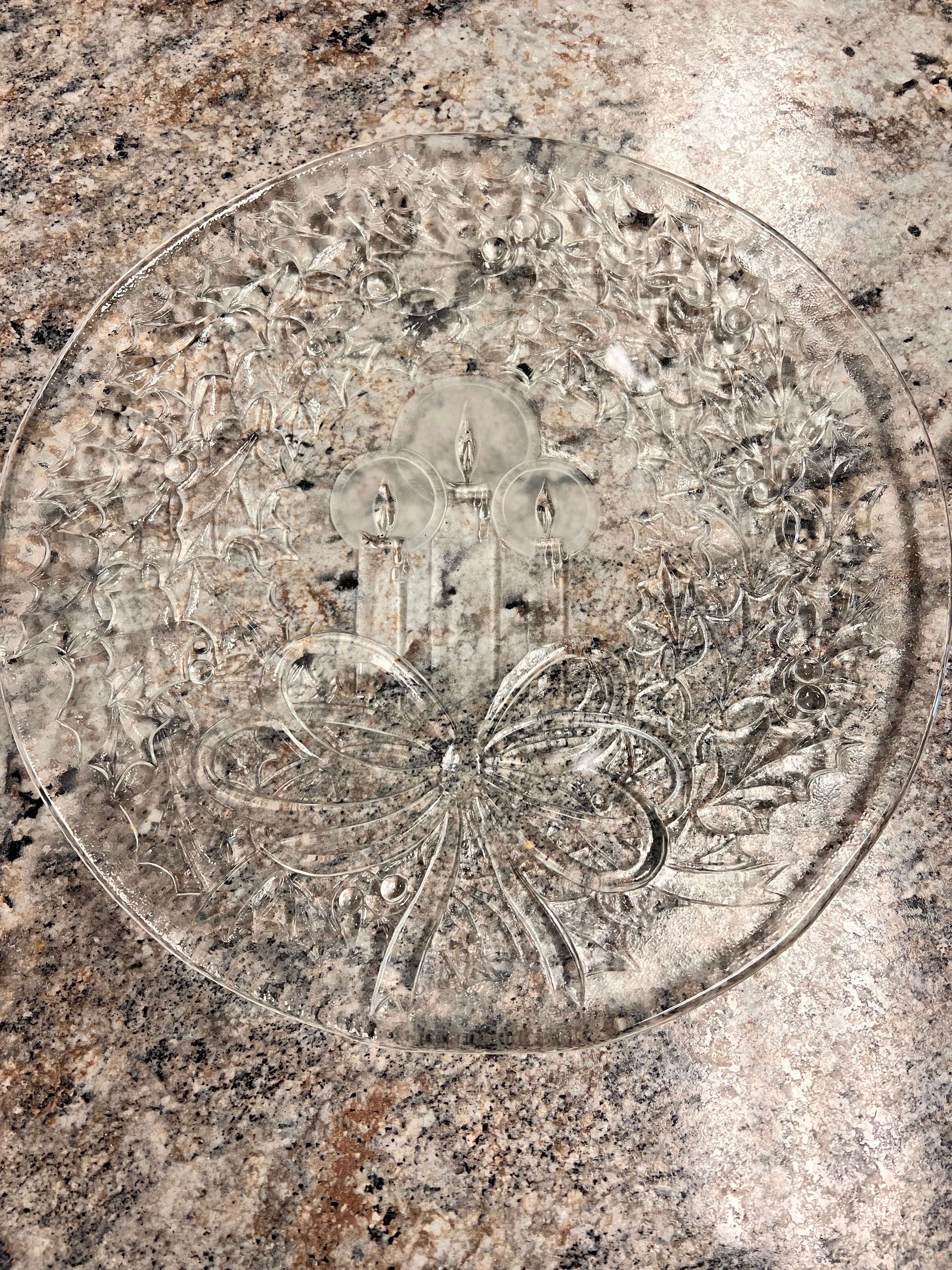 Holiday Glass Plate