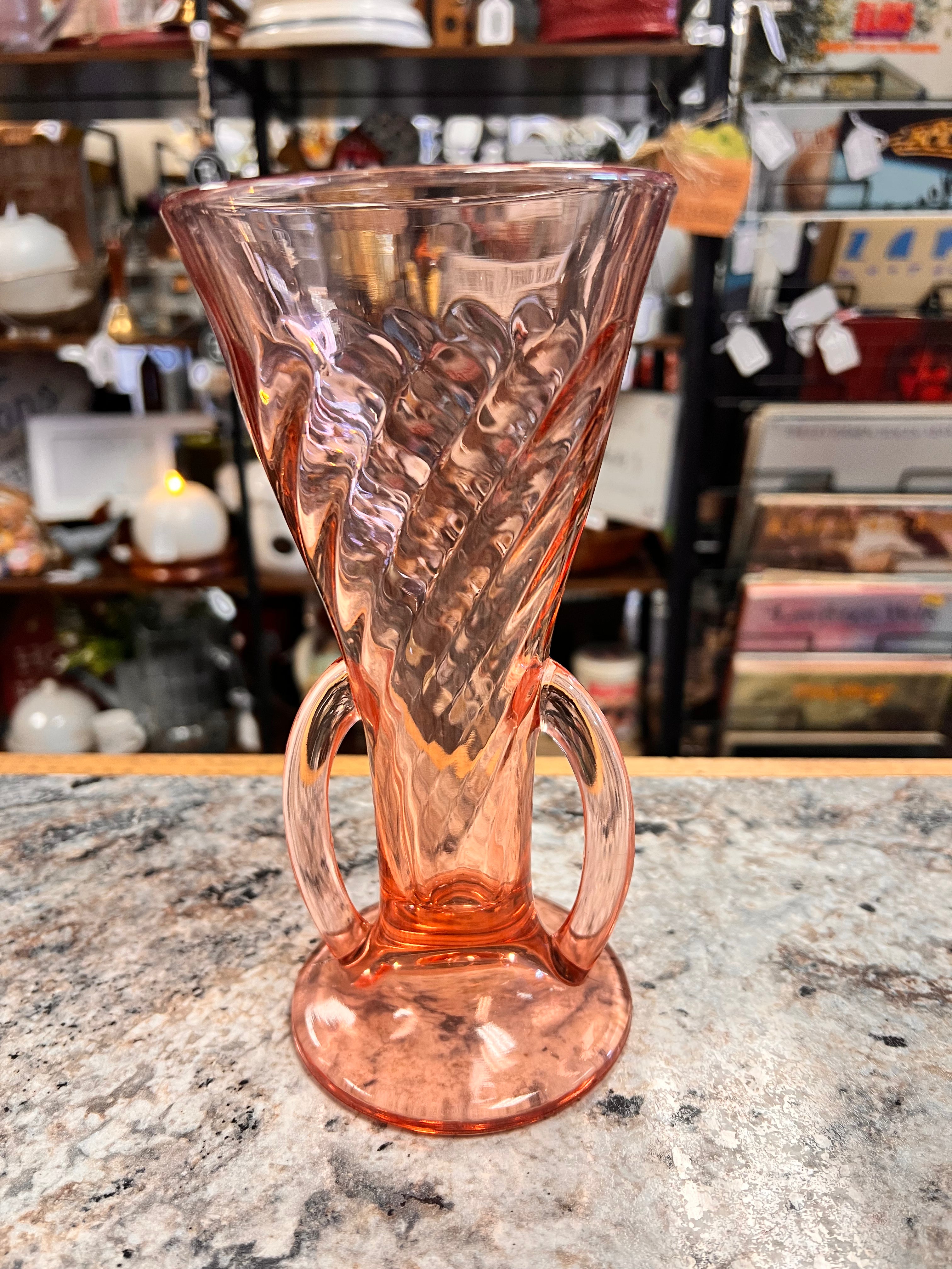 Pink Swirl Vase
