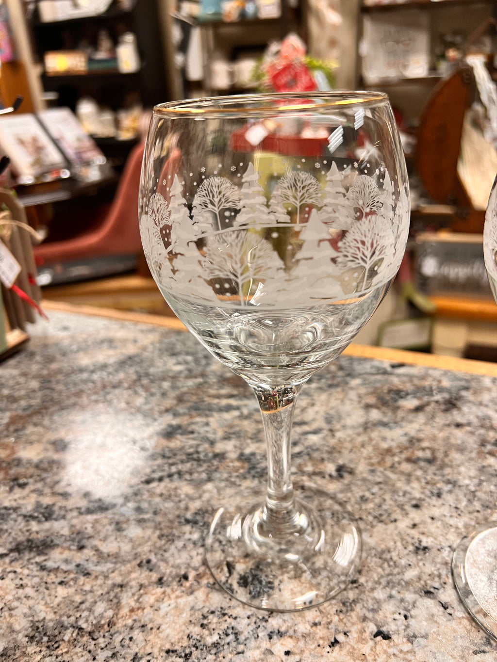 Holiday Wine Glass