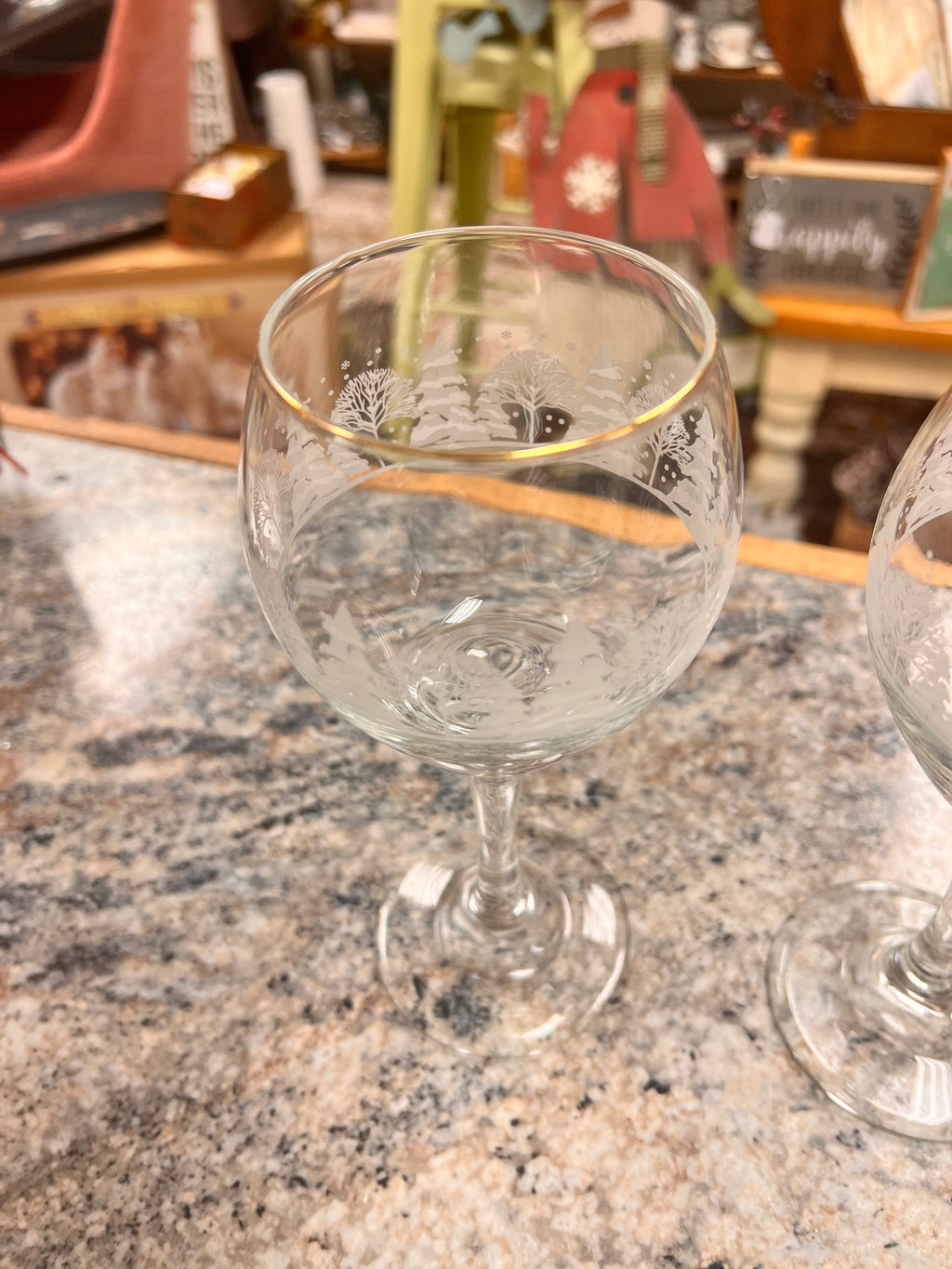 Holiday Wine Glass