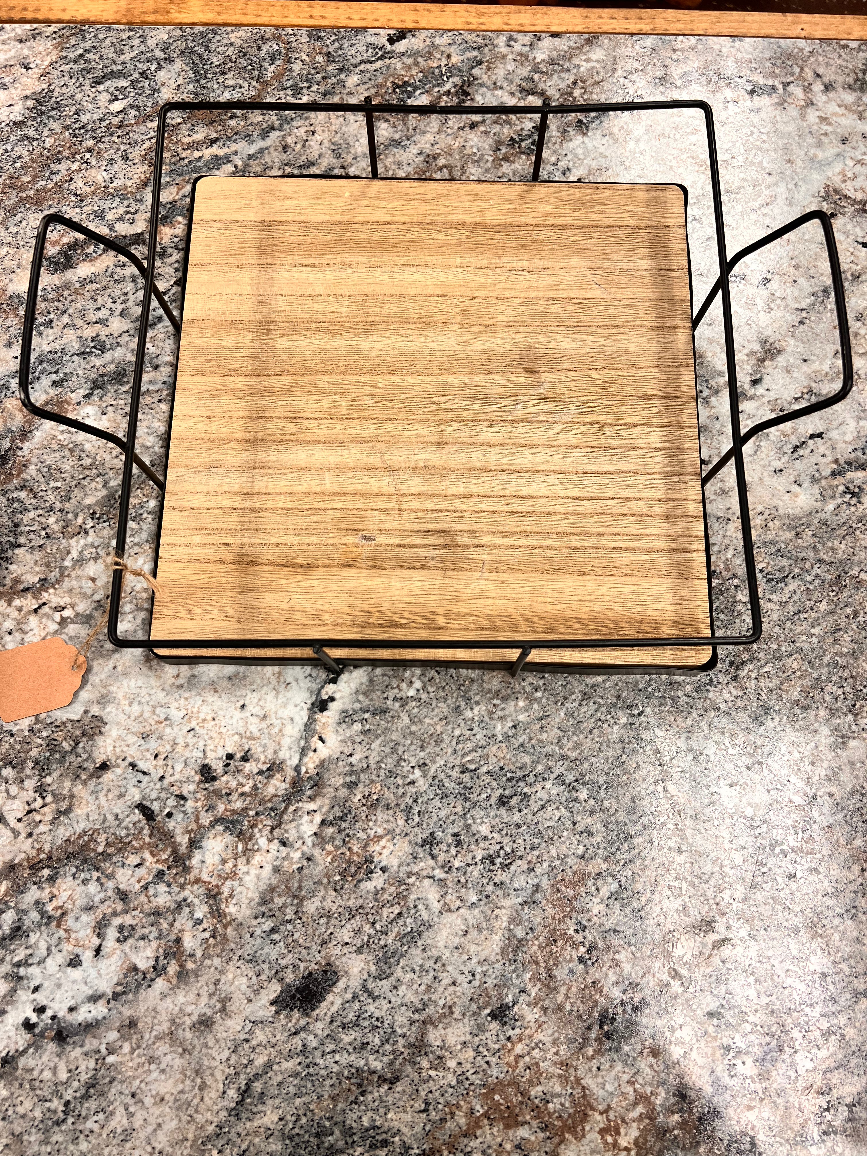 Wood/Metal Tray