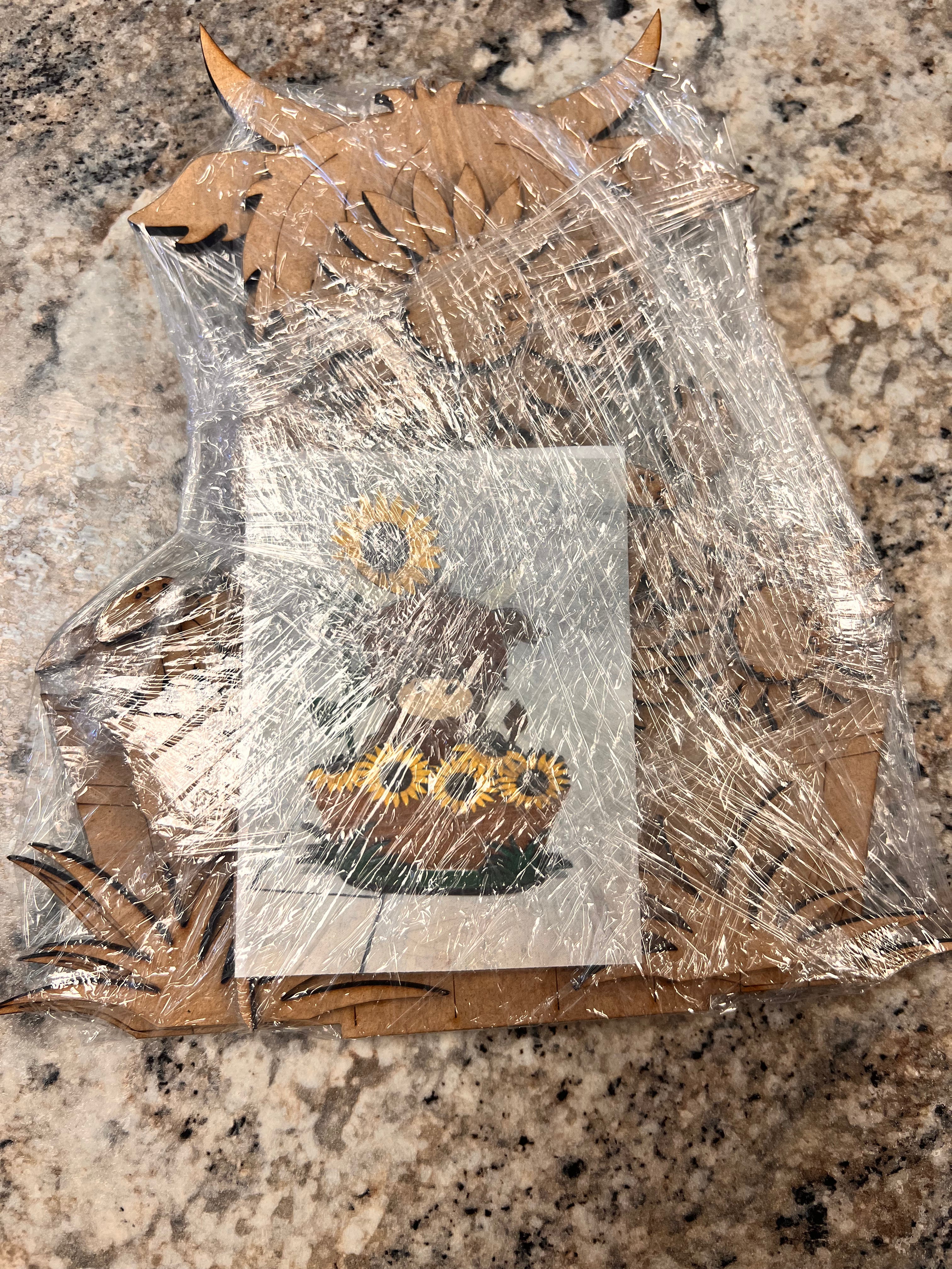 Highland Cow Wood Kit