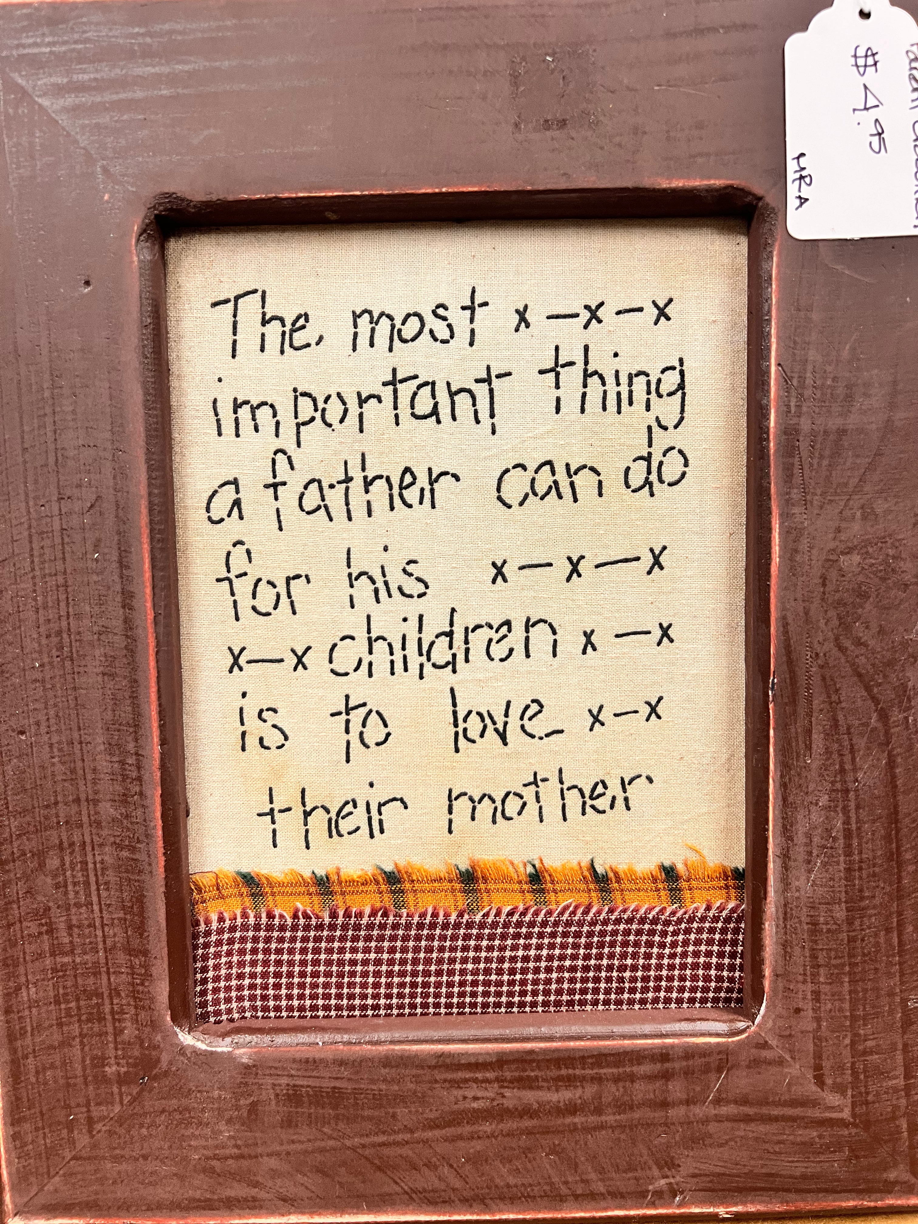 Parent Cross Stitch