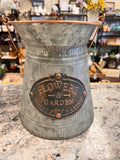 Flowers Metal Bucket