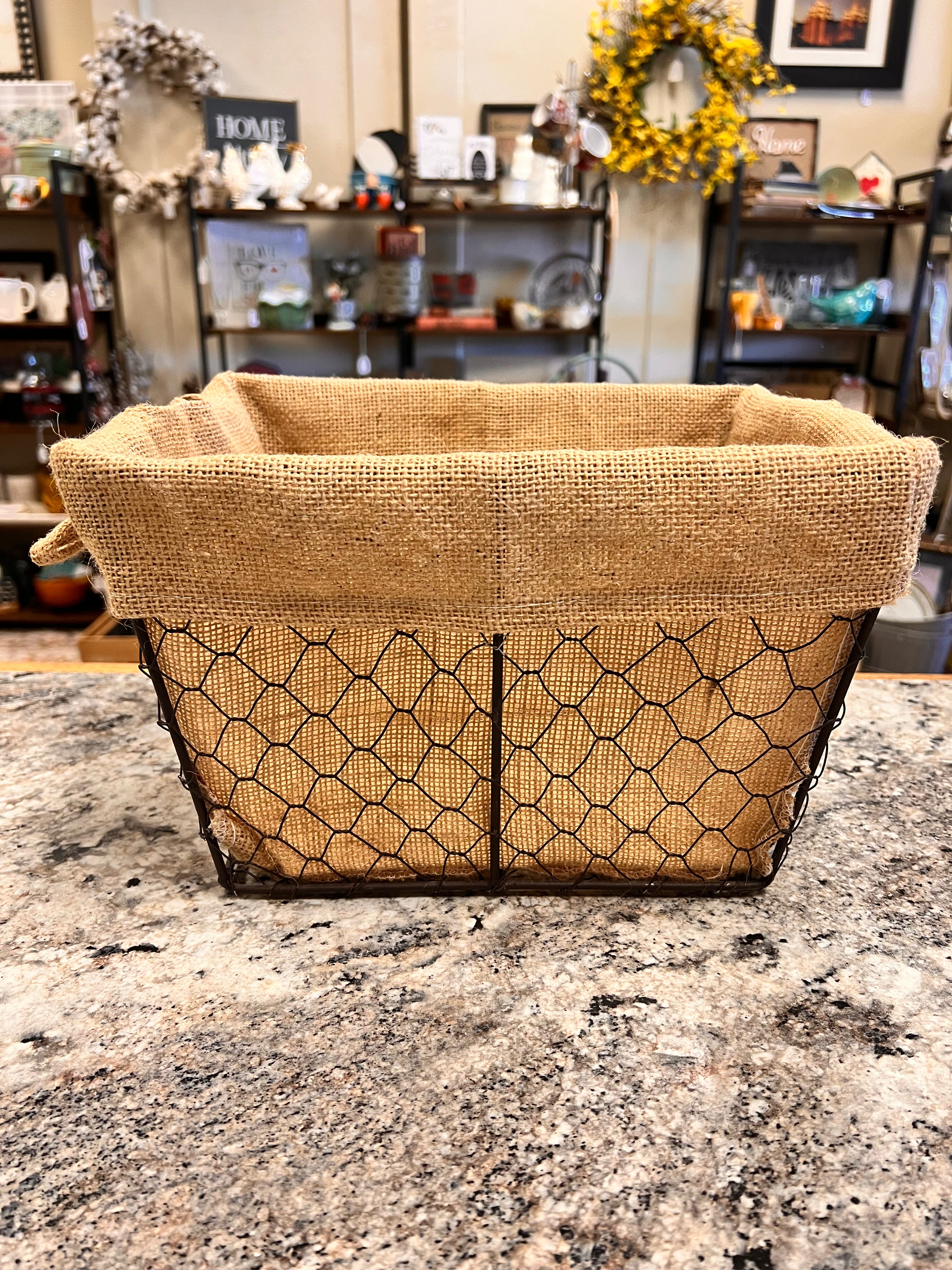 Burlap Basket