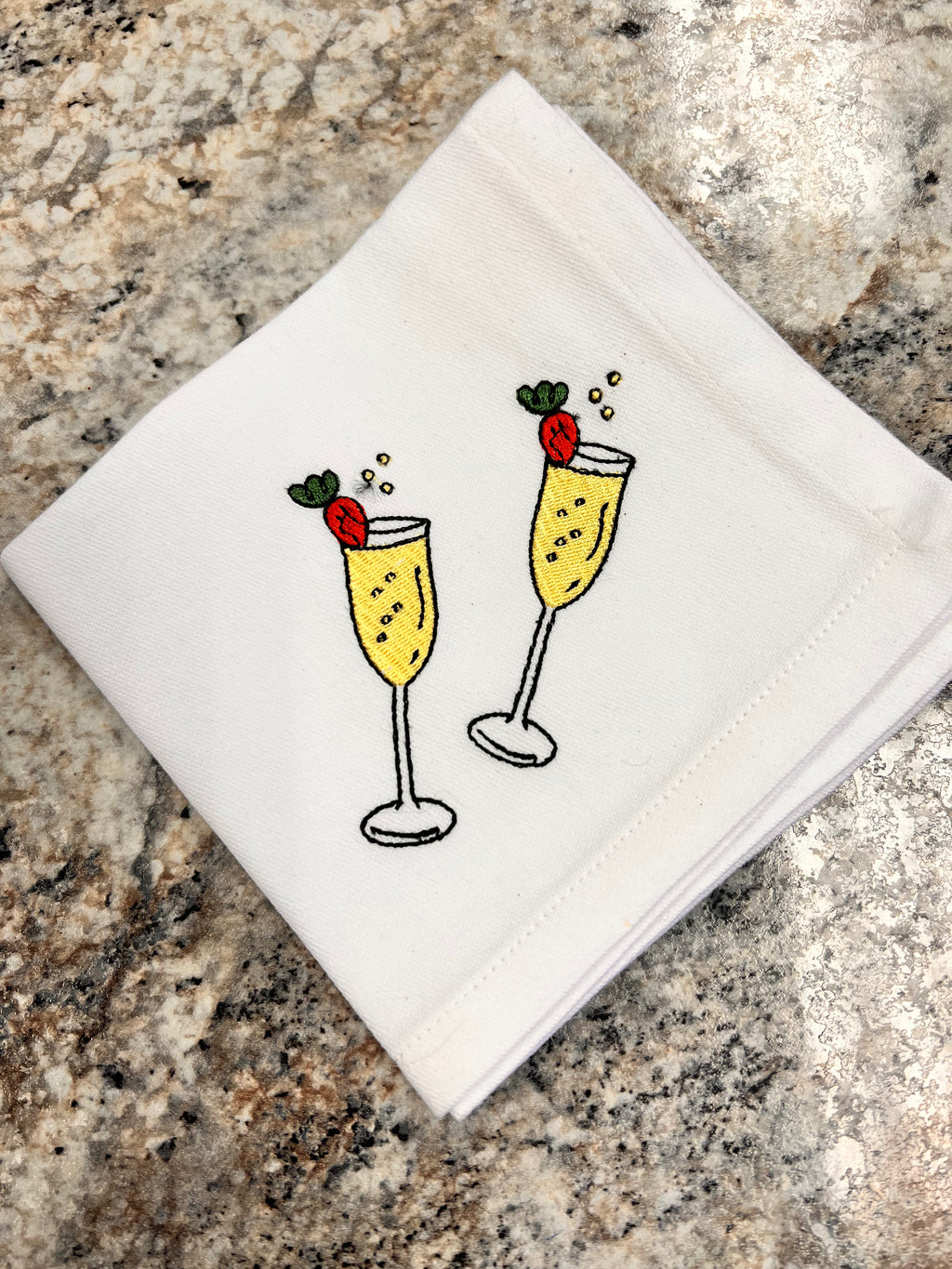 12 Embroidered Napkins