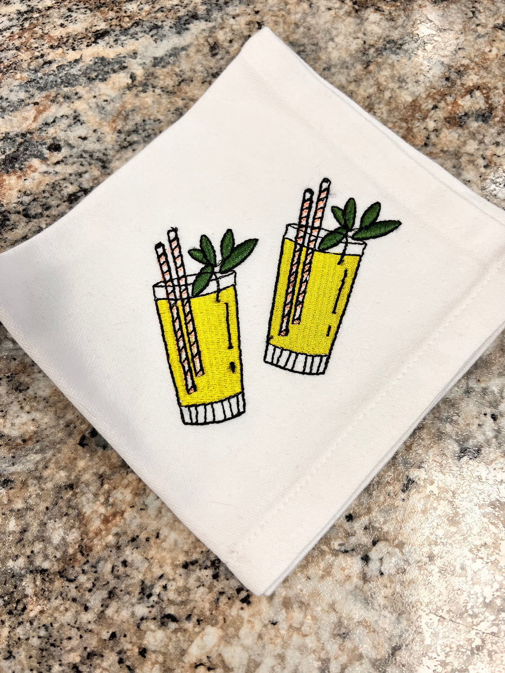 12 Embroidered Napkins