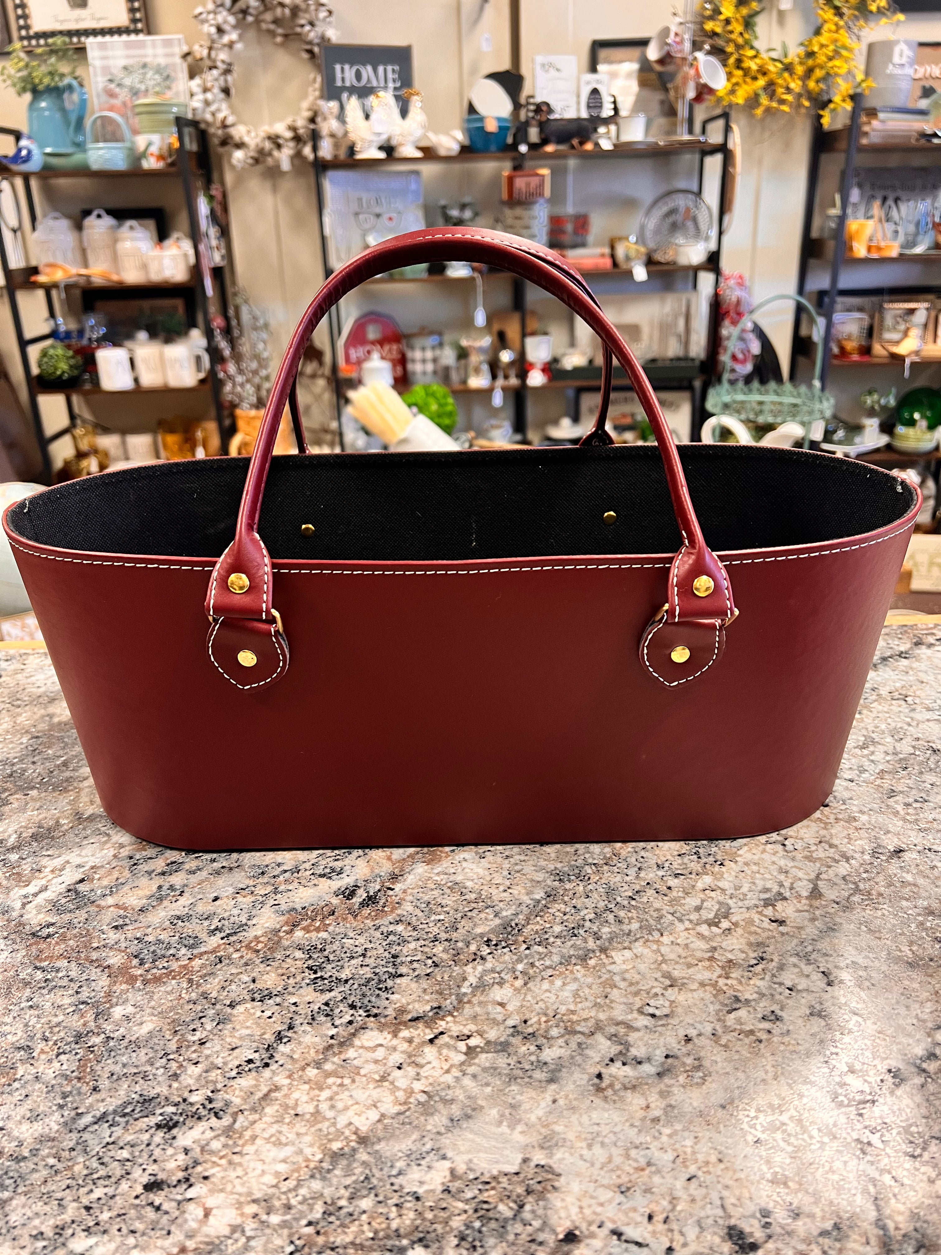 Leather Decor Basket