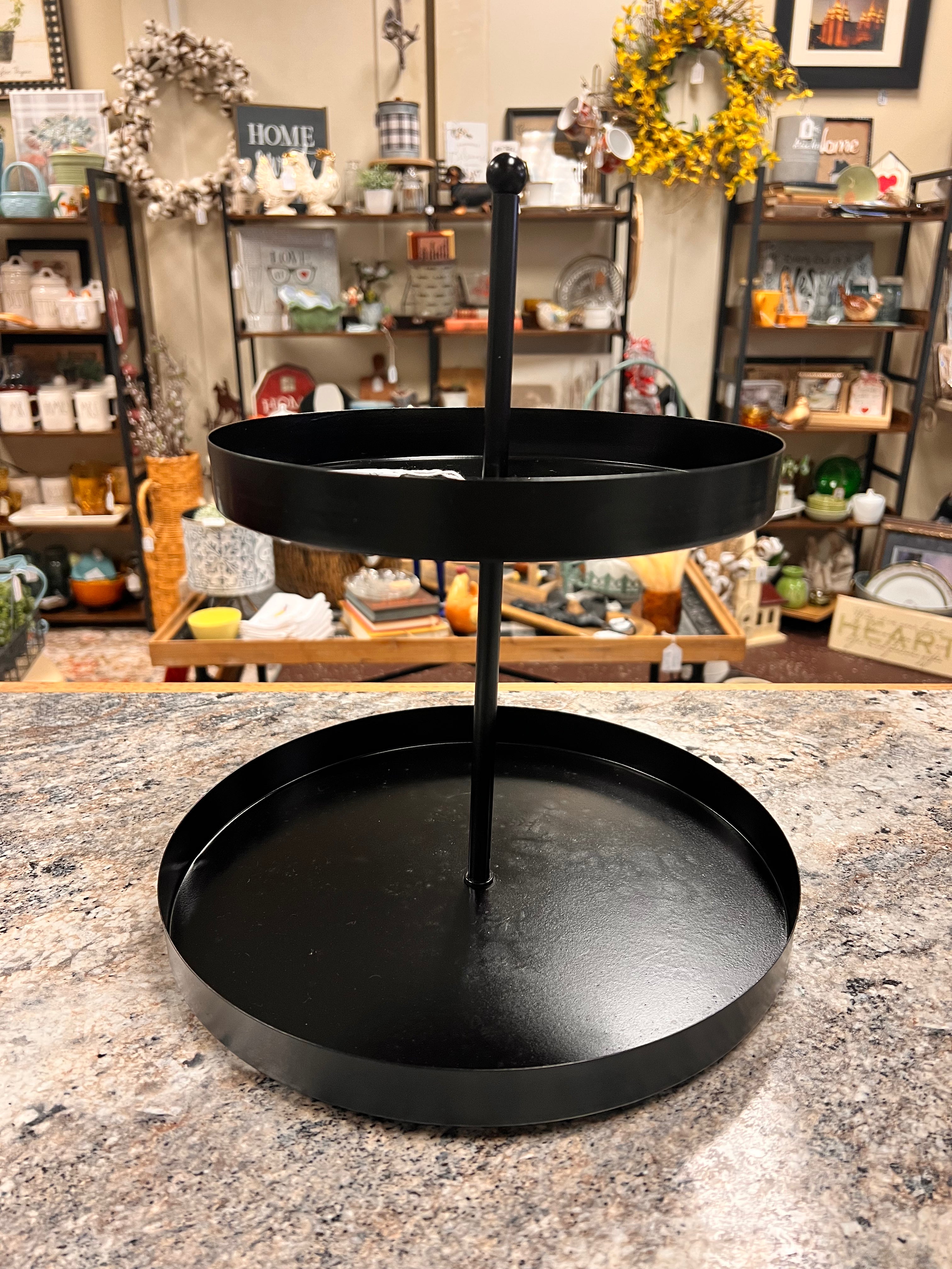 Black Tiered Tray
