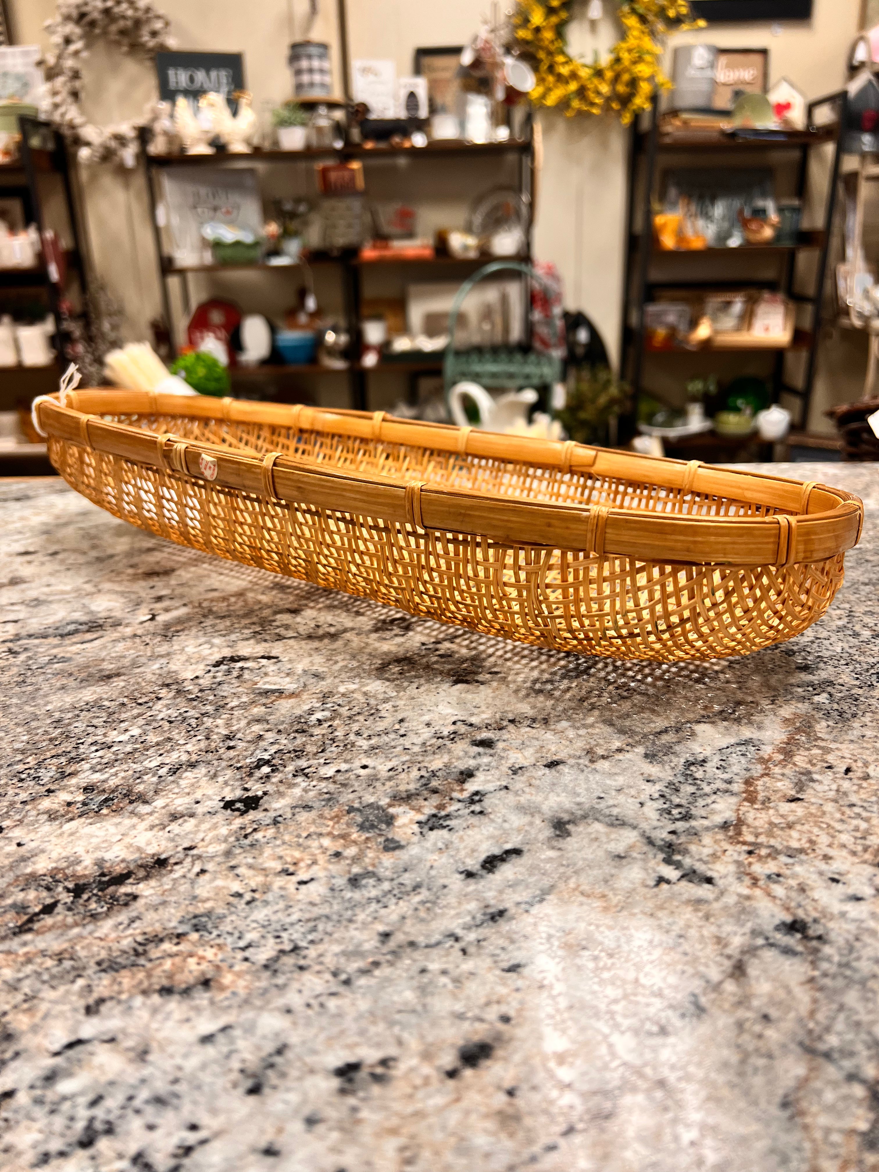 Long Wicker Tray