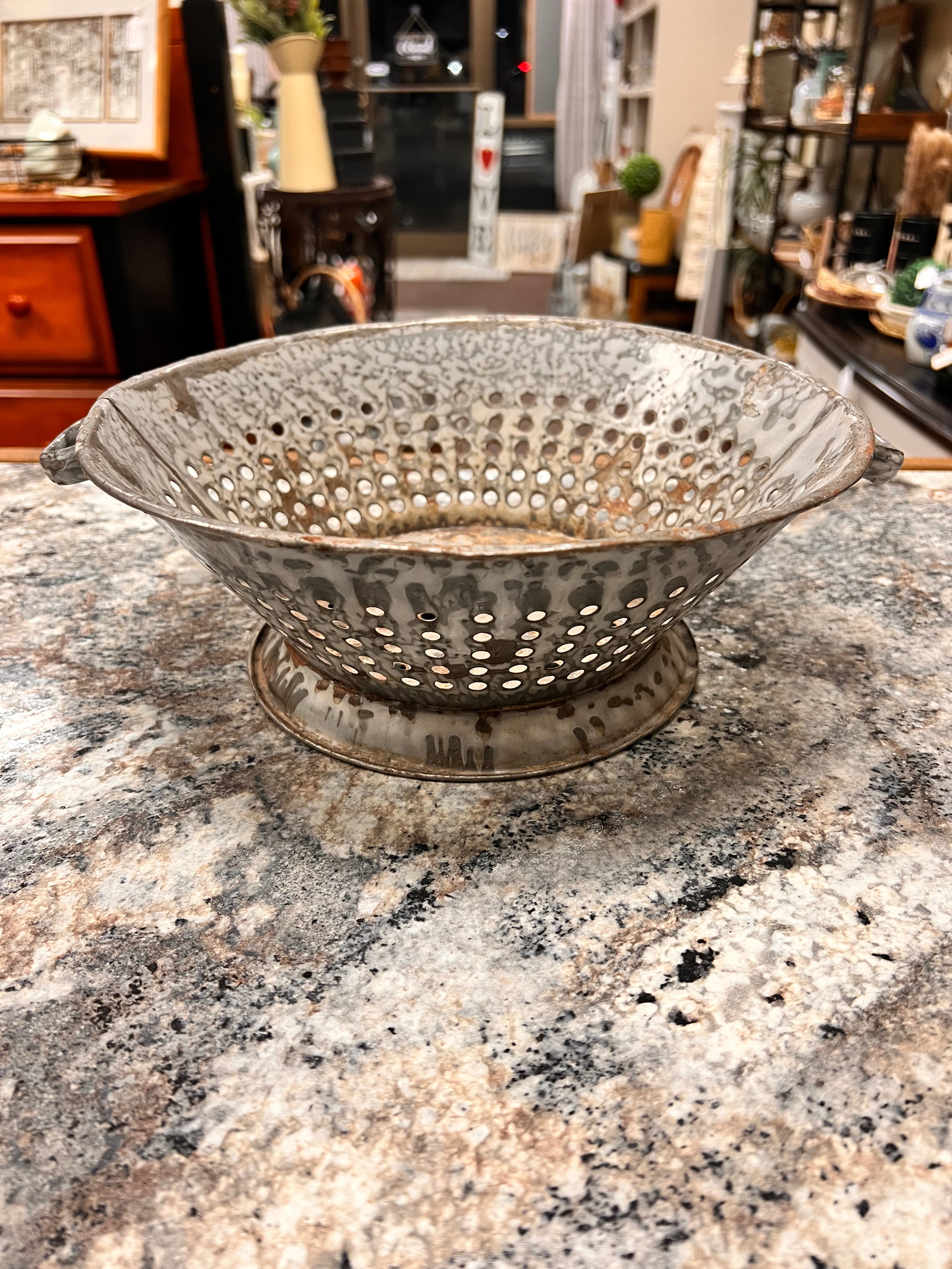 Vintage Graniteware Colander