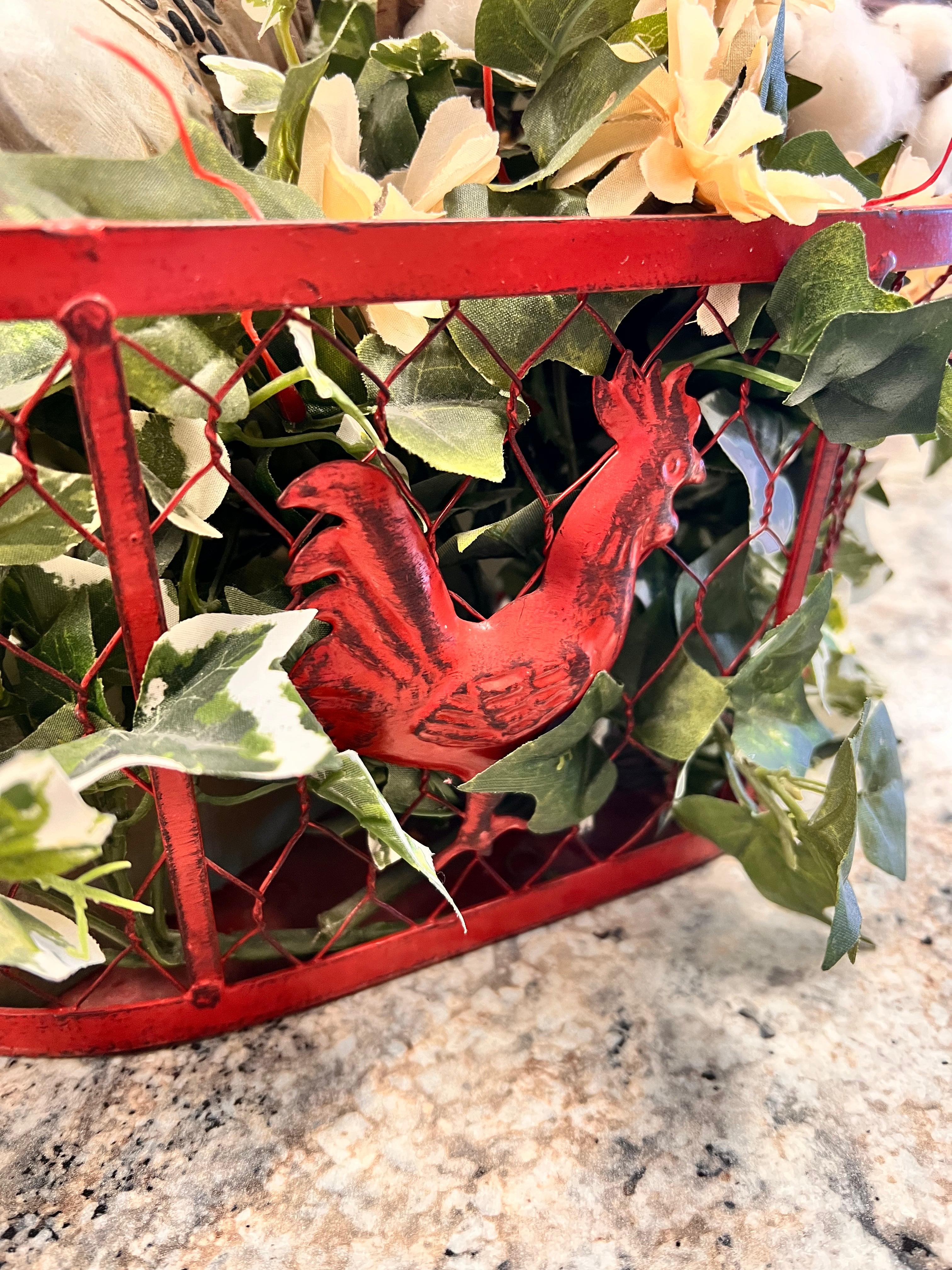 Rooster Basket Decor