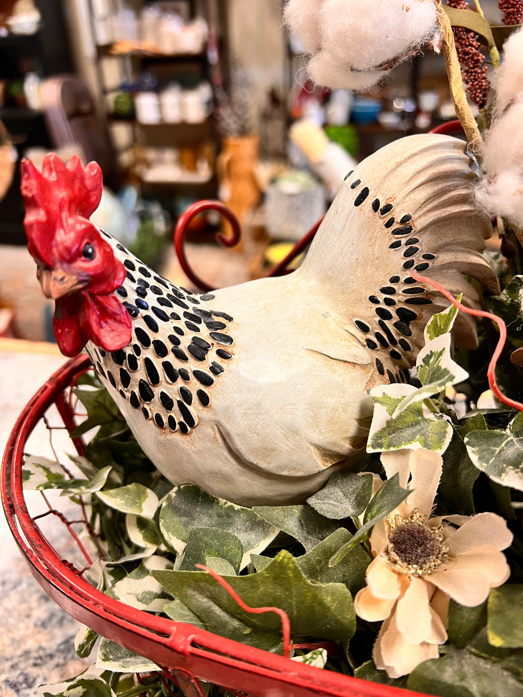 Rooster Basket Decor