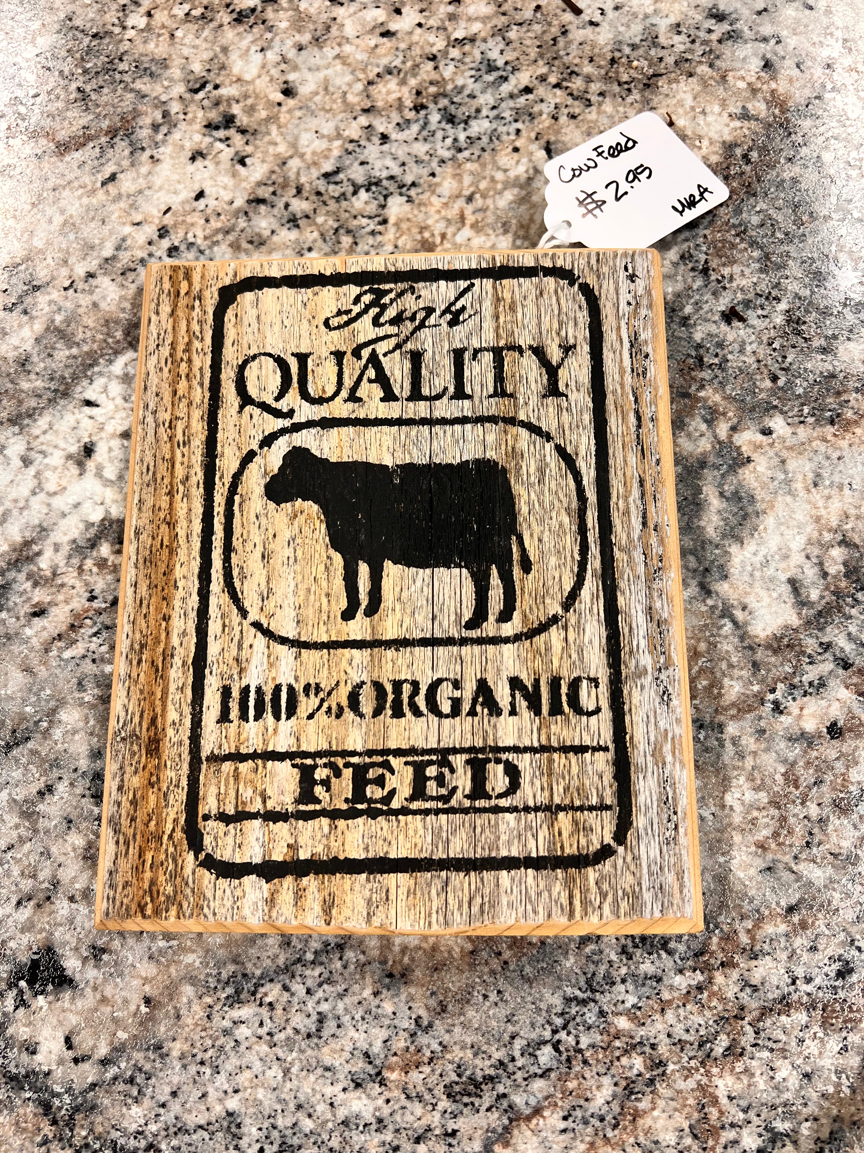 Cow Feed Sign