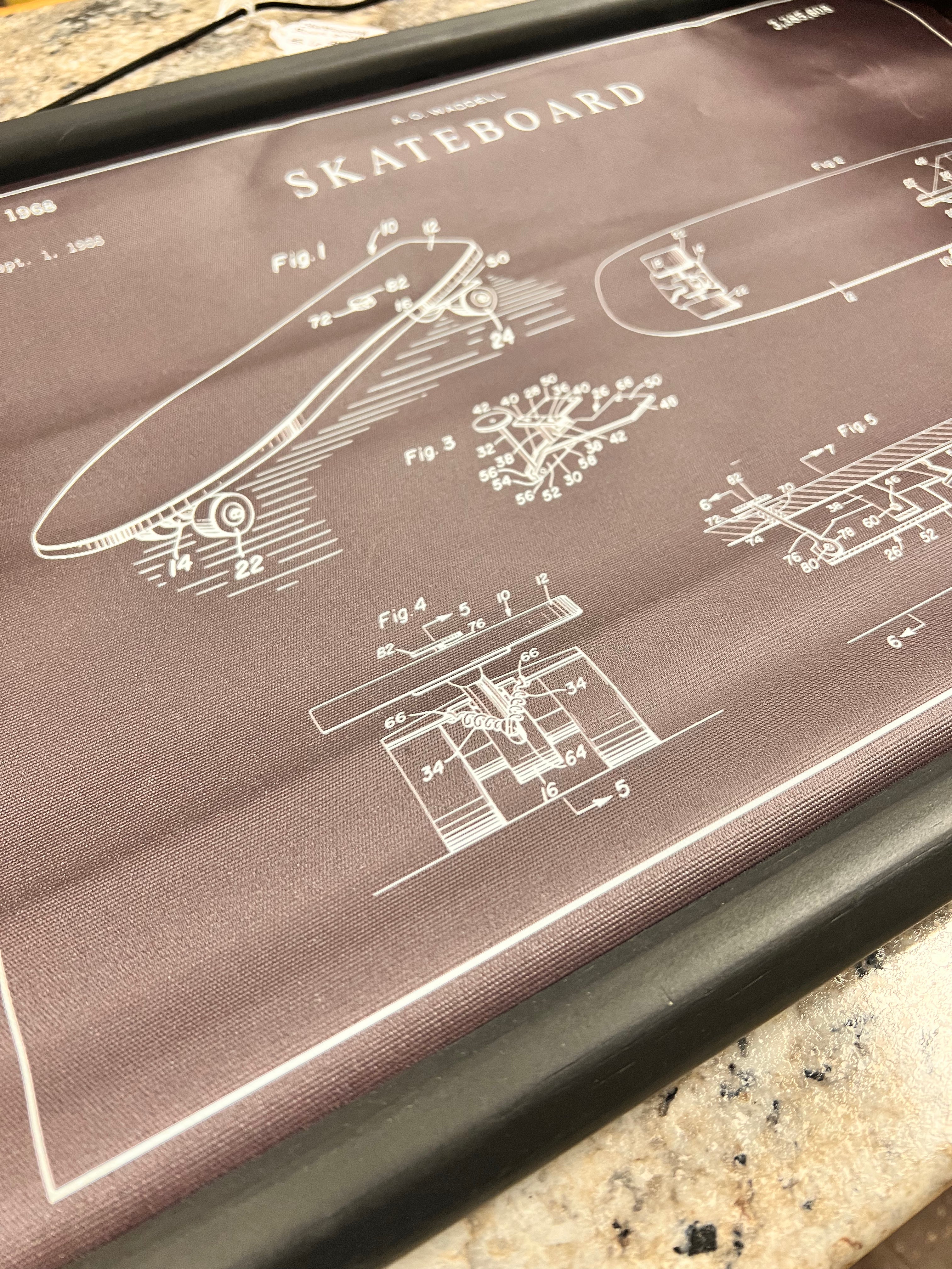 Skateboard Blue Print