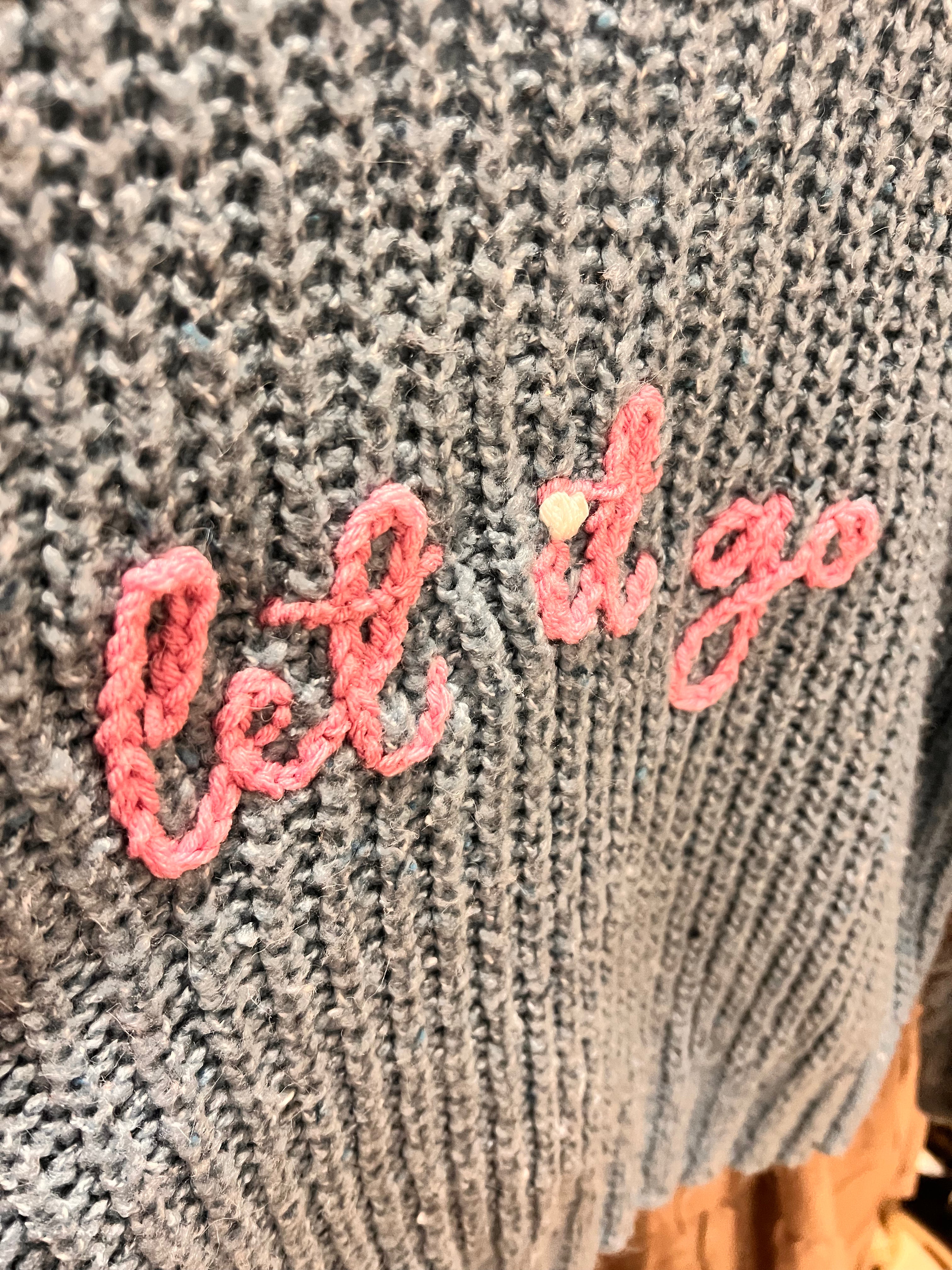 Embroidered Sweater L