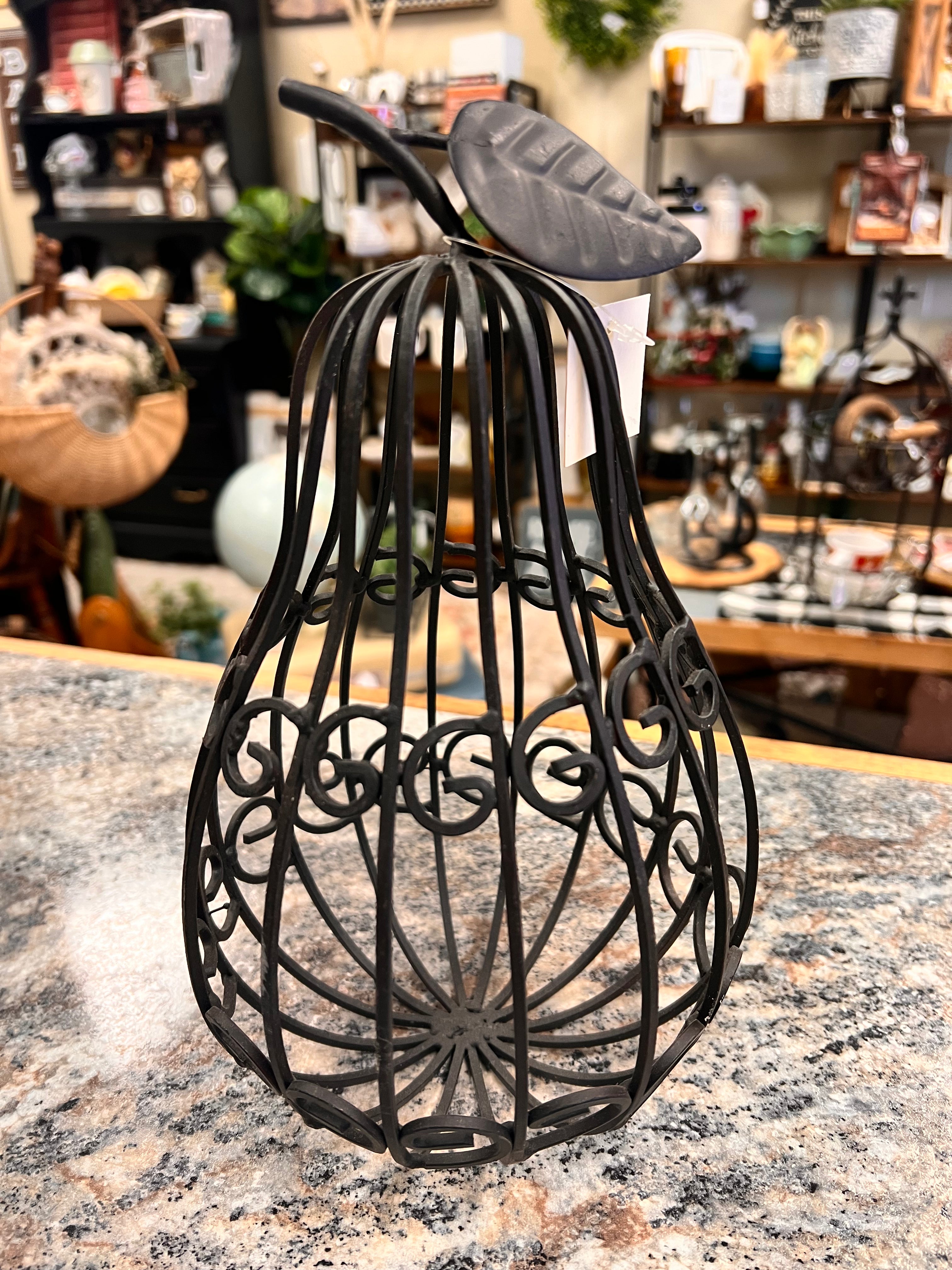 Metal Pear Decor