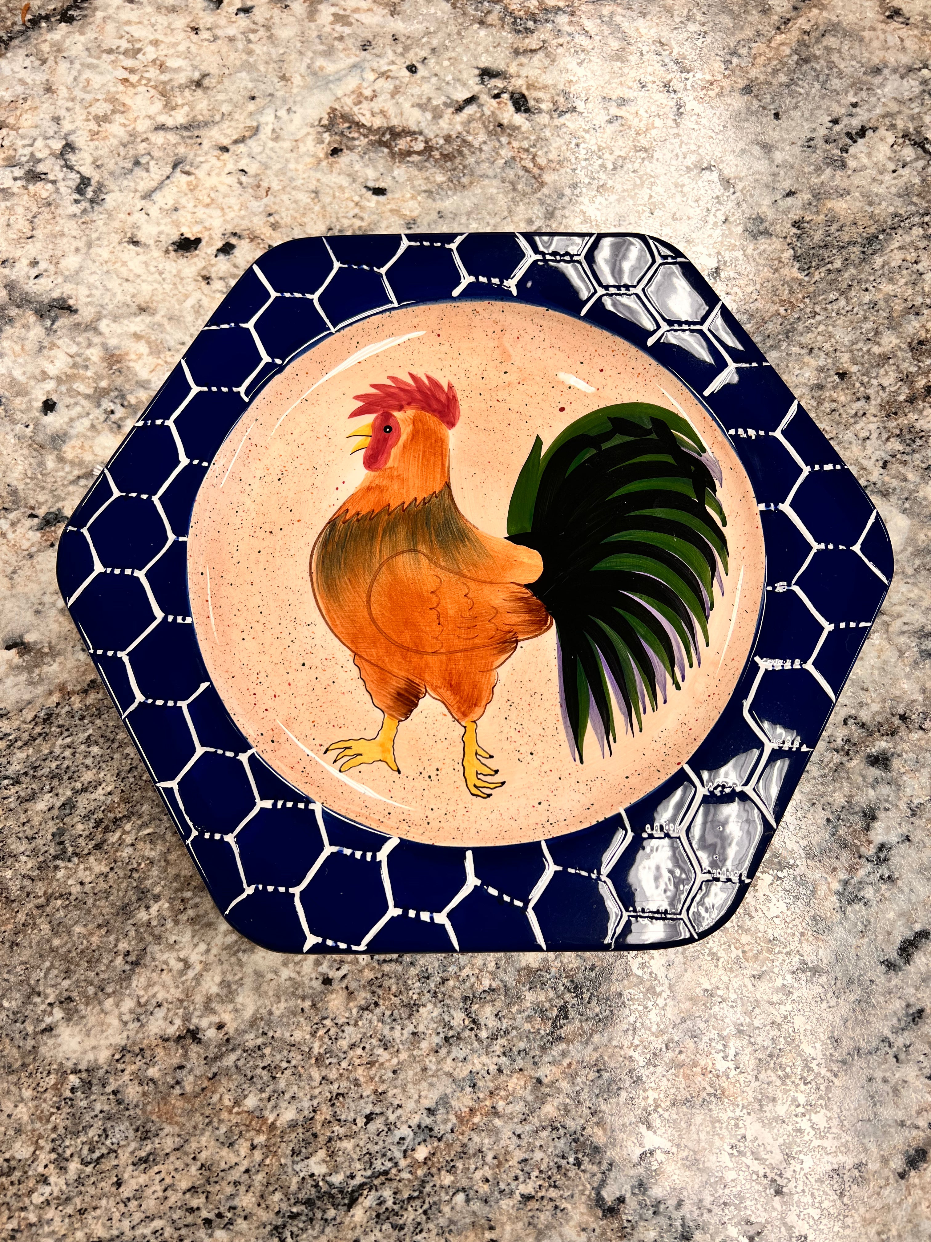 Vintage Rooster Plate
