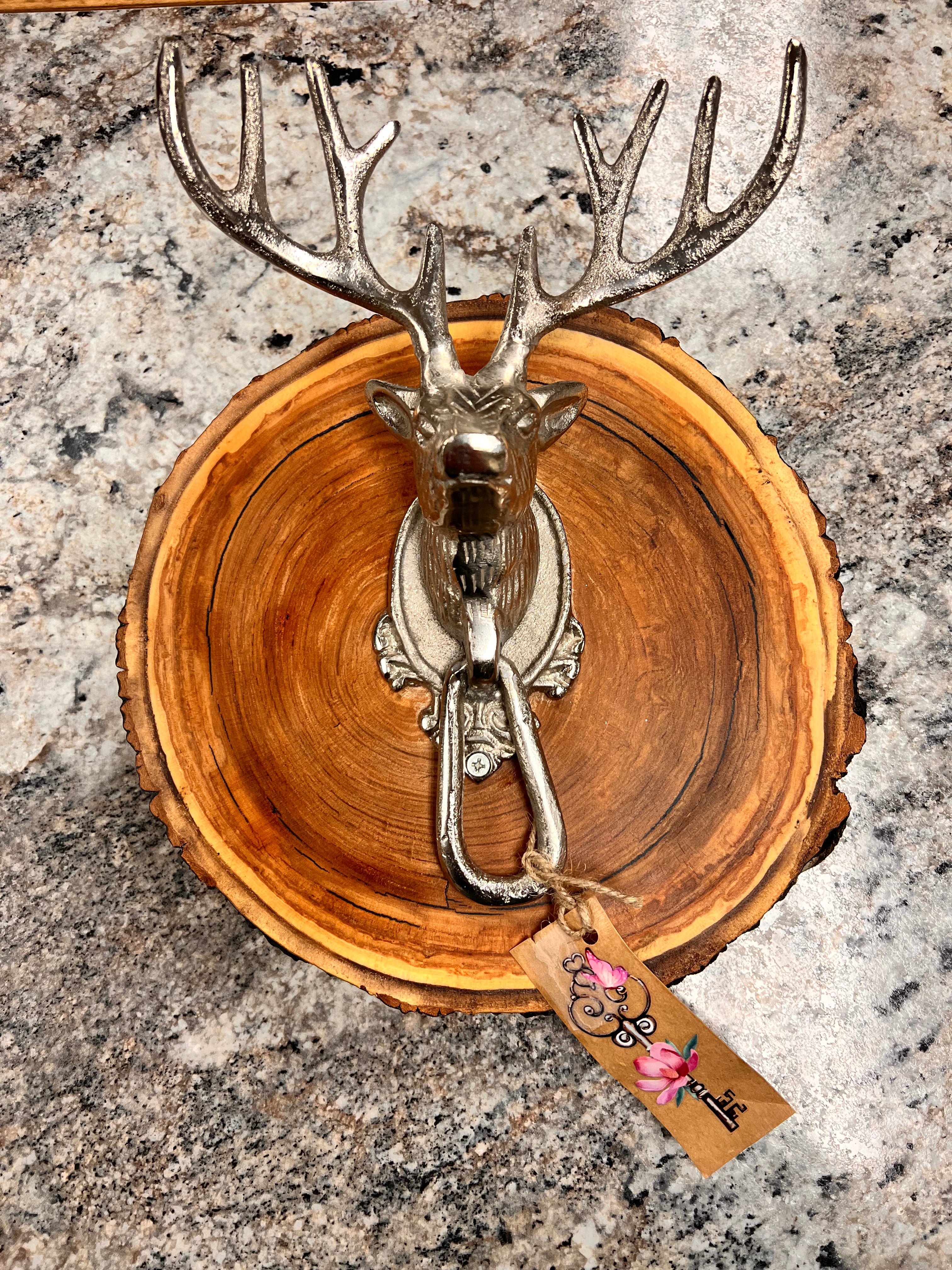 Wood Deer Decor