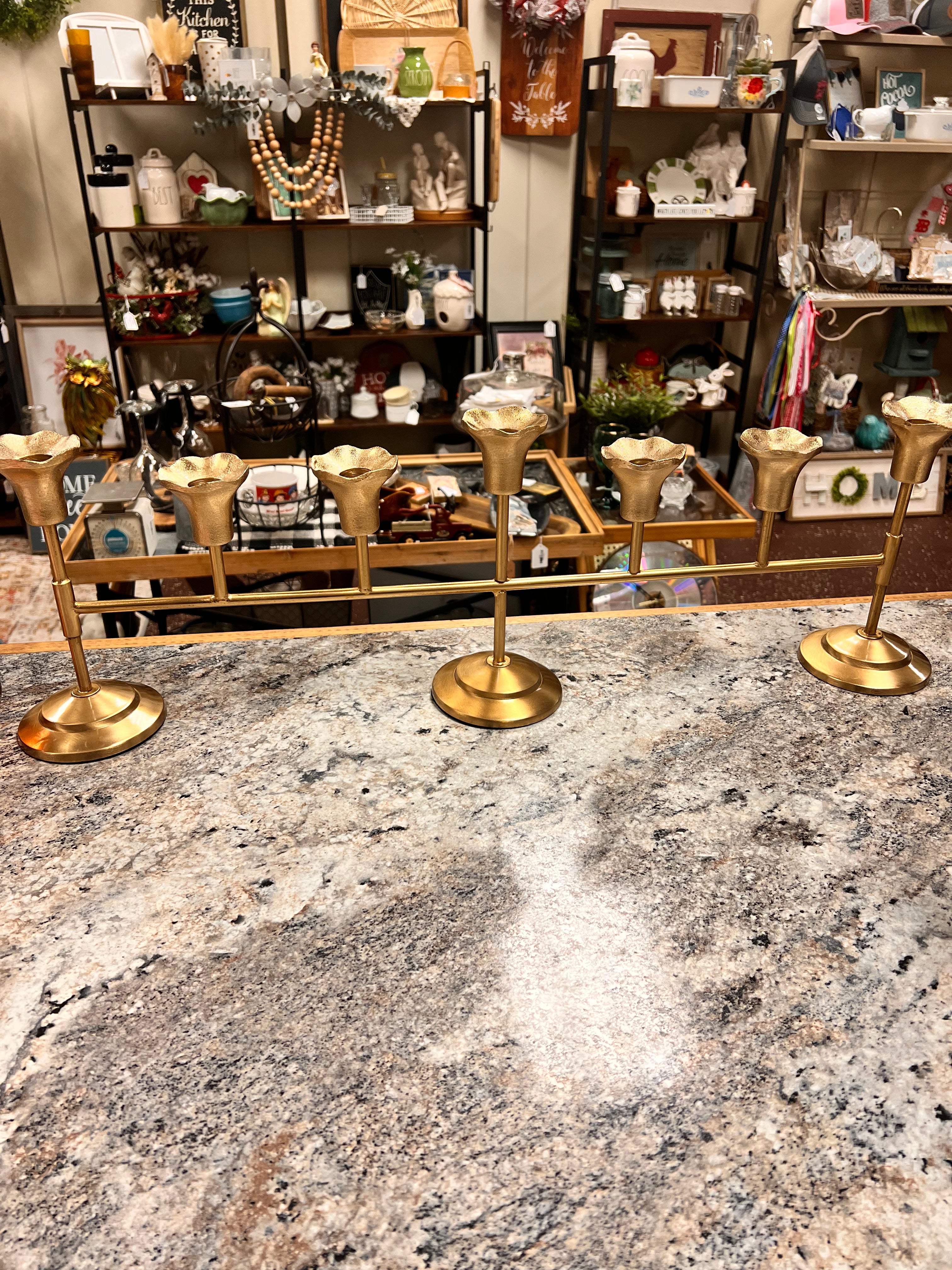 Gold Candle Holder