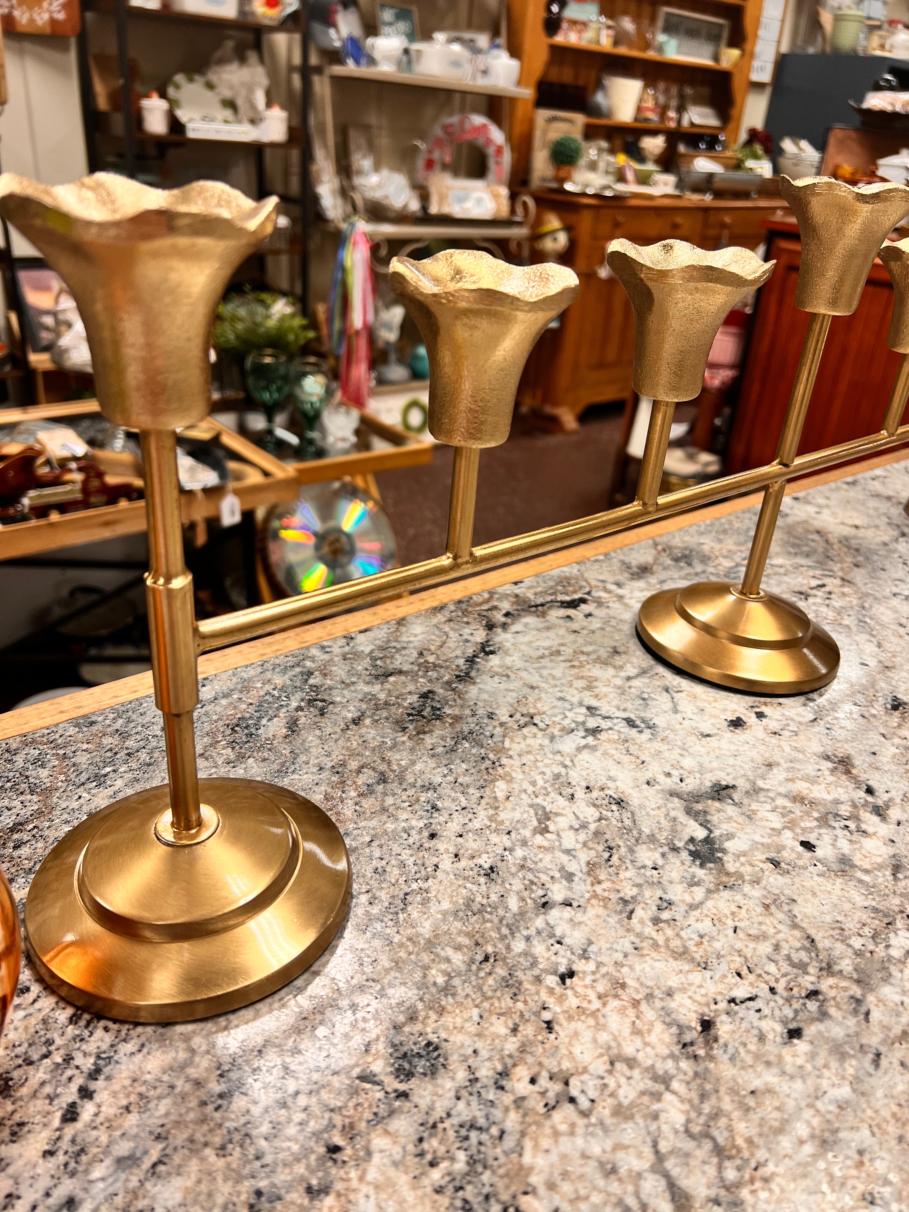Gold Candle Holder
