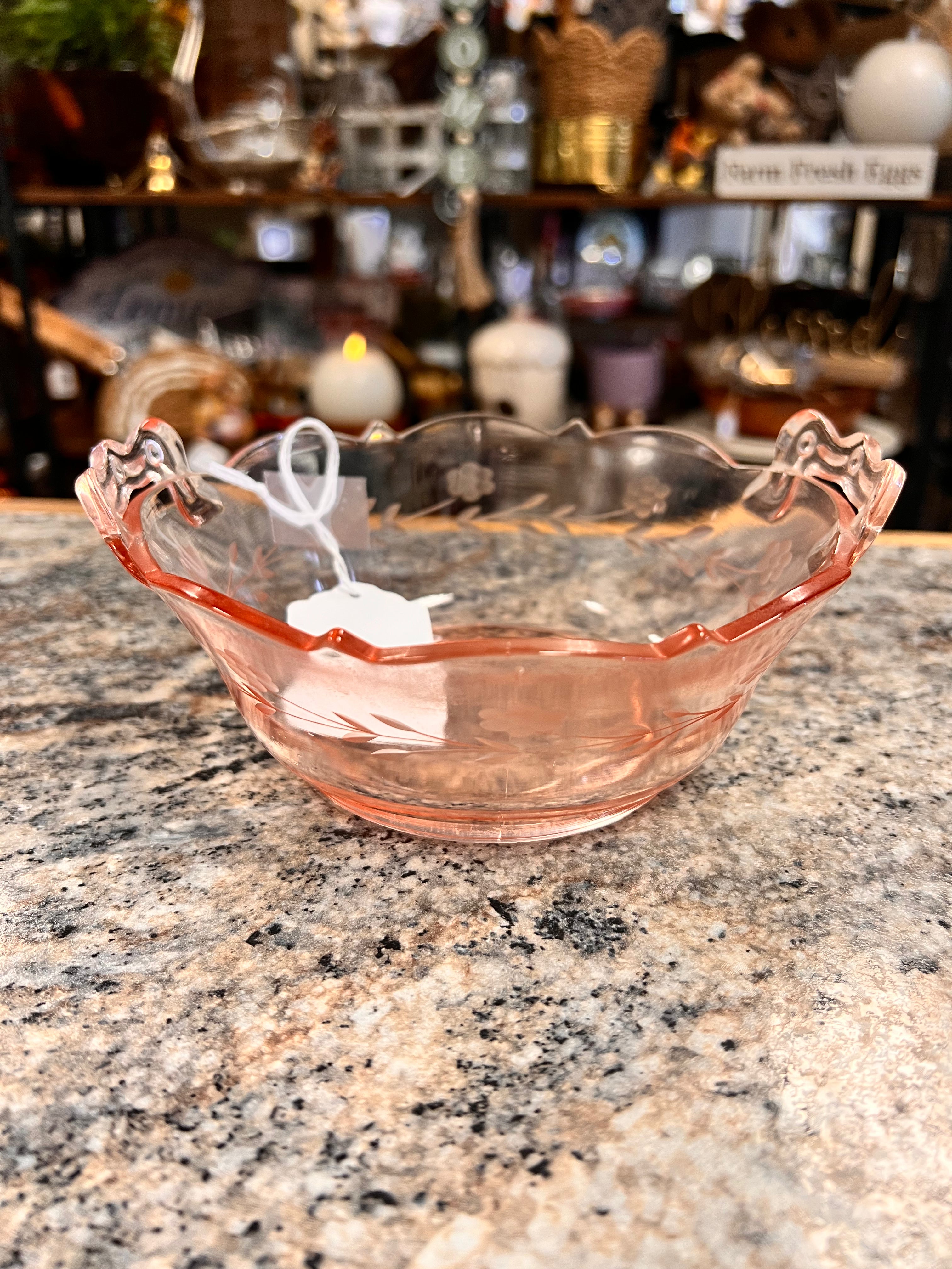 Pink Glass Bowl
