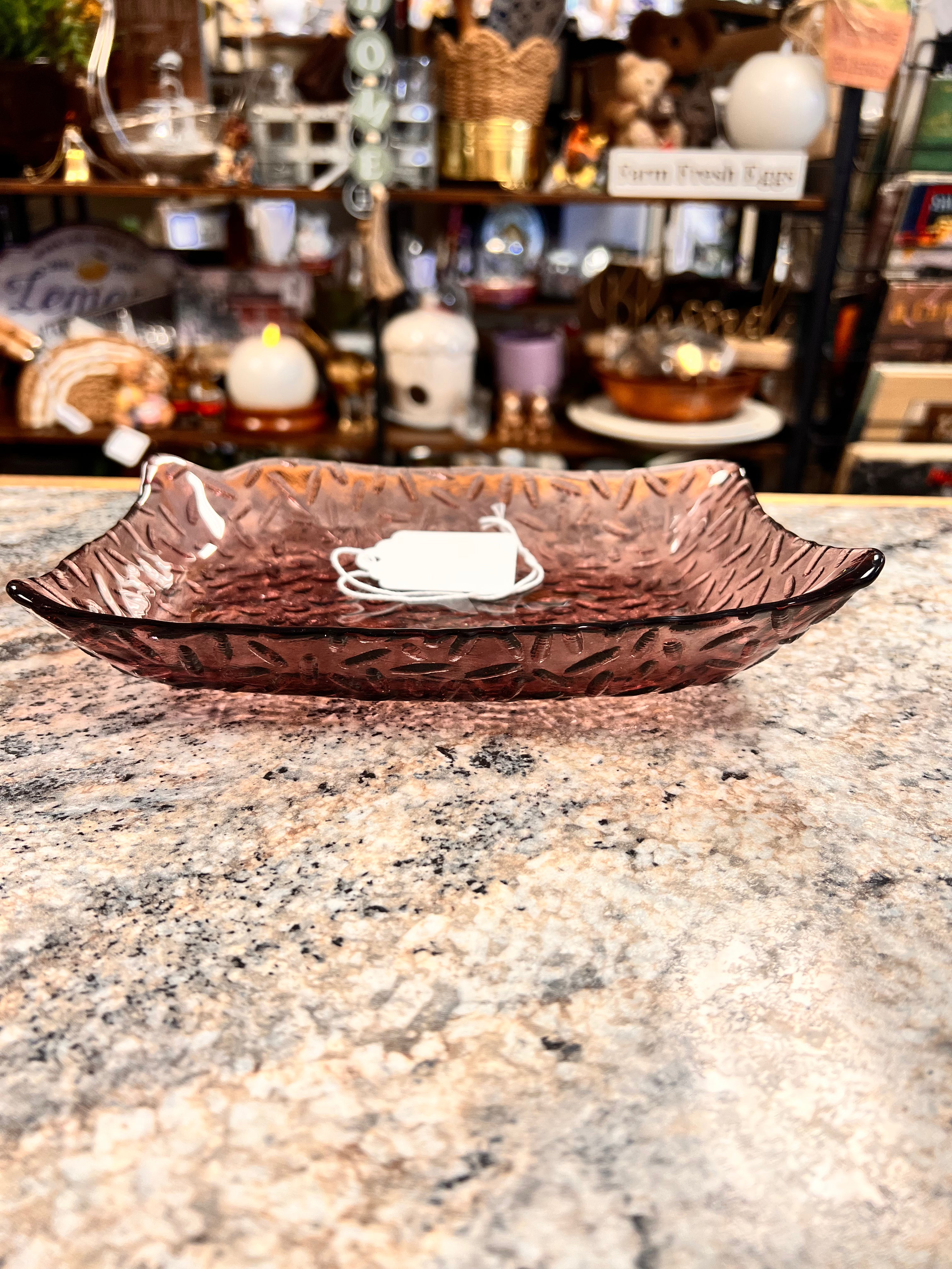 Purple Glass Dish