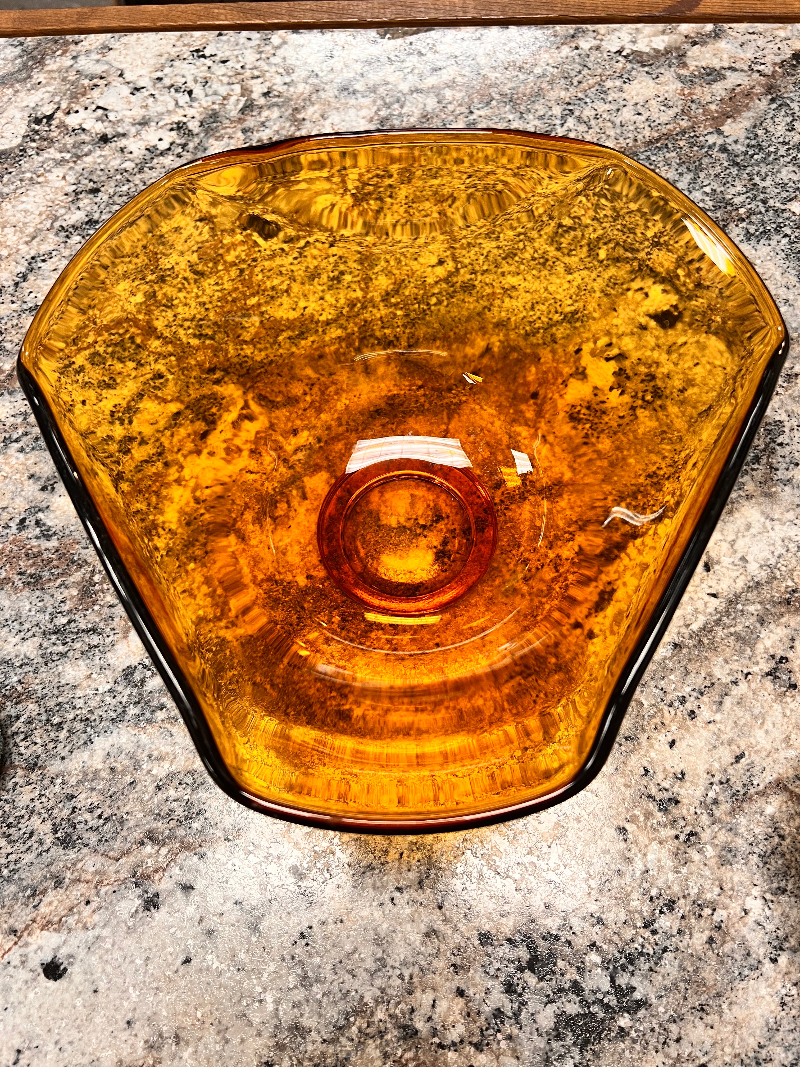 Amber Glass Bowl