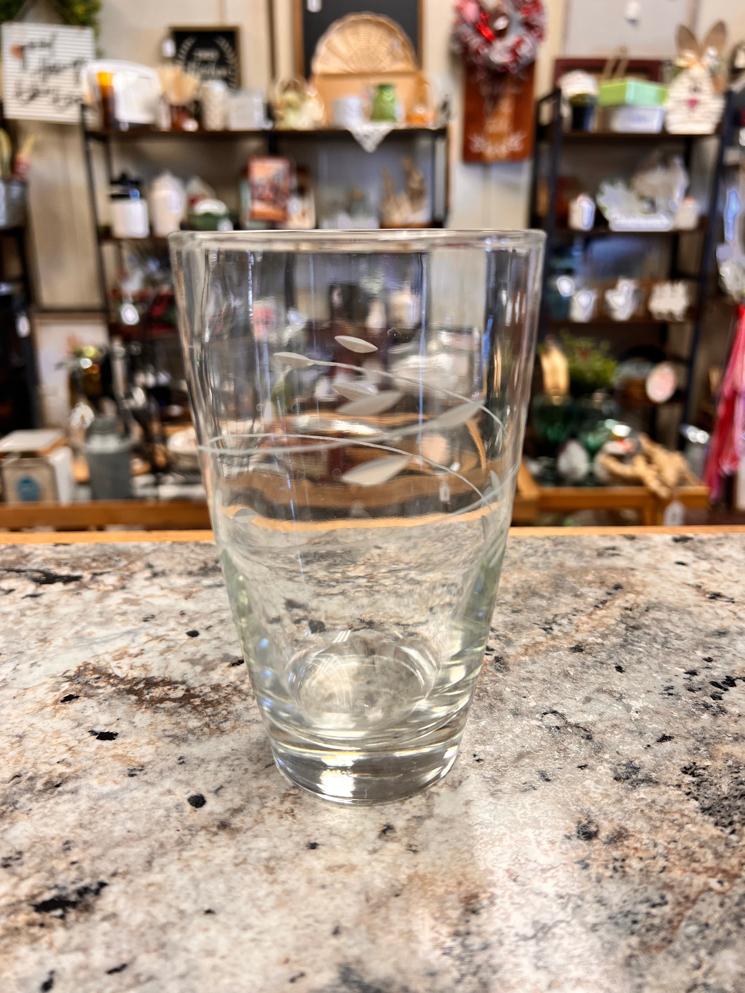 Etched Libbey Tumbler