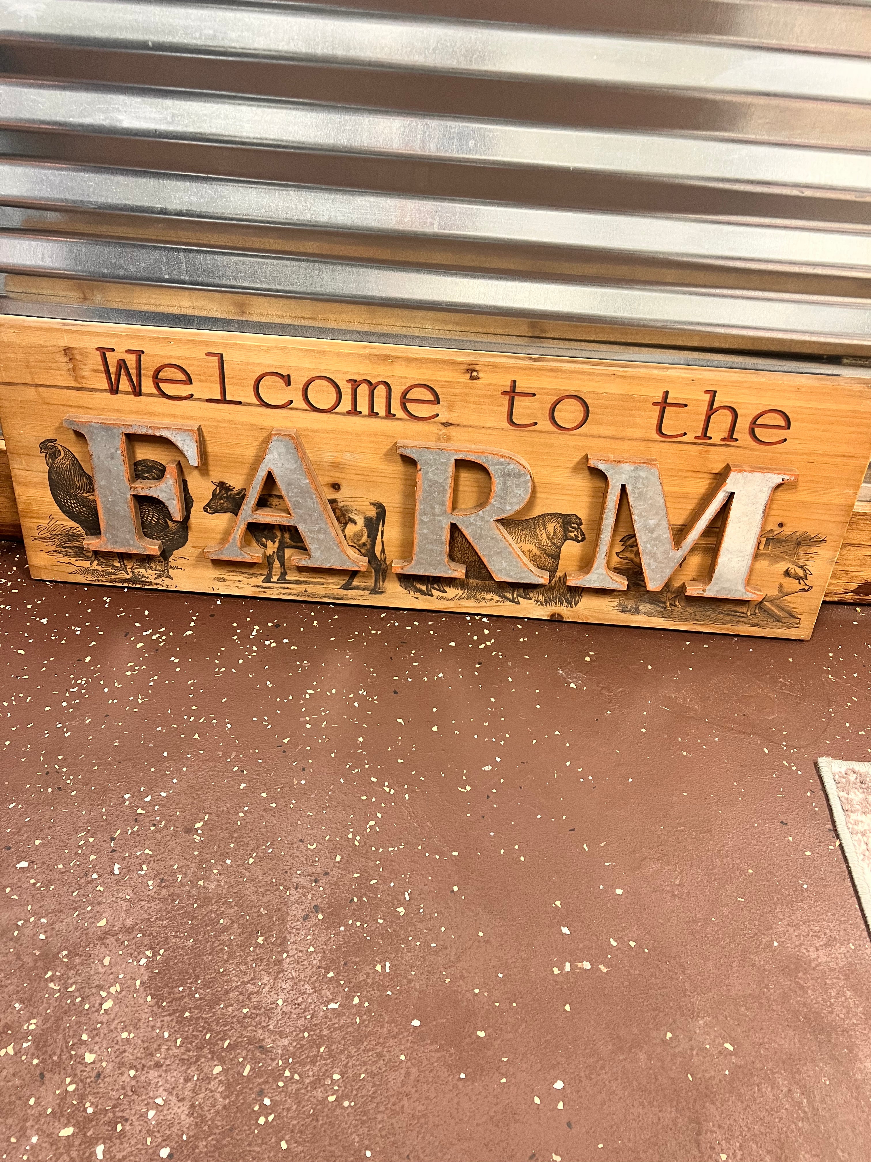Wood Farm Sign