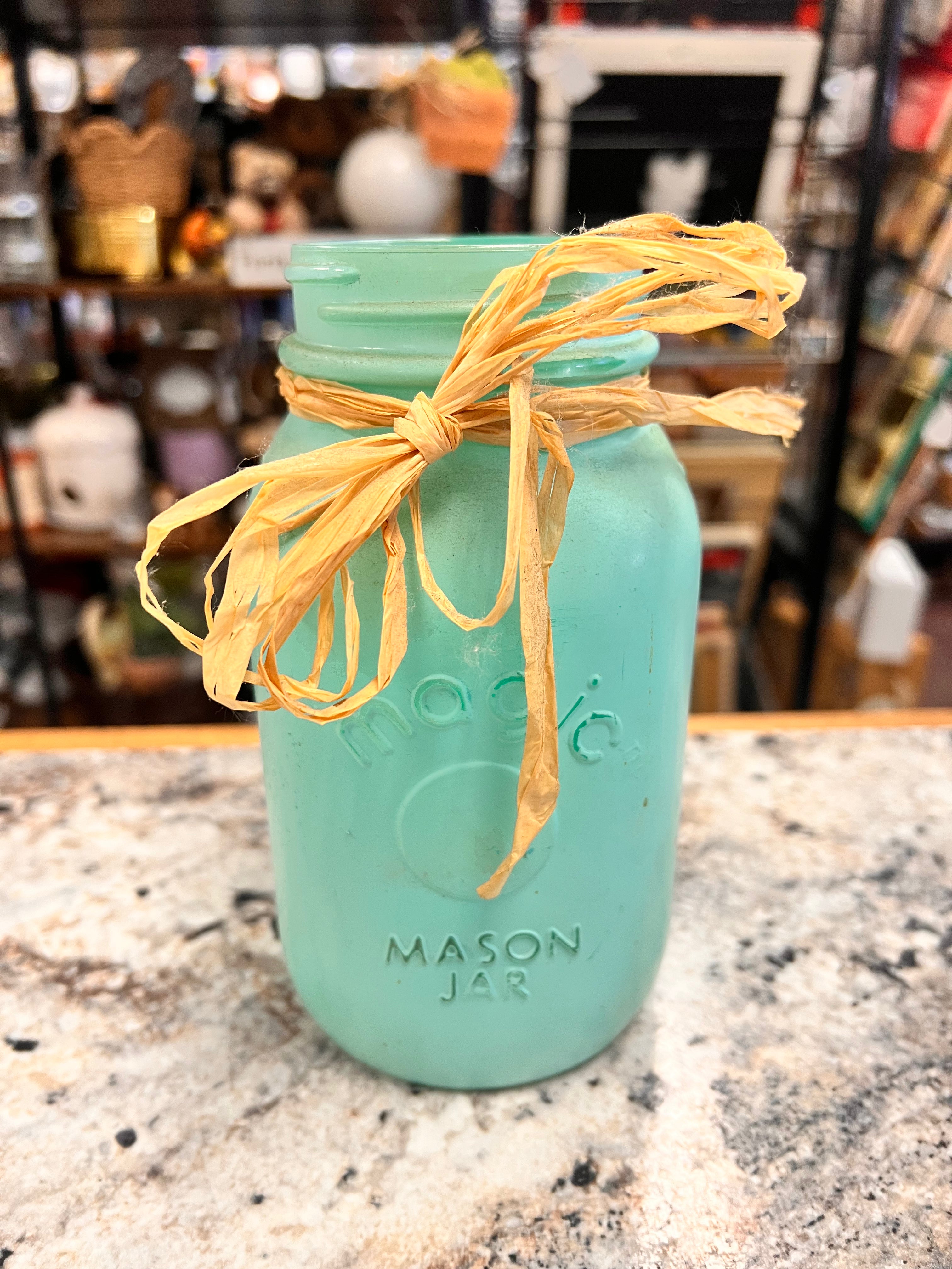 Blue Mason Jar