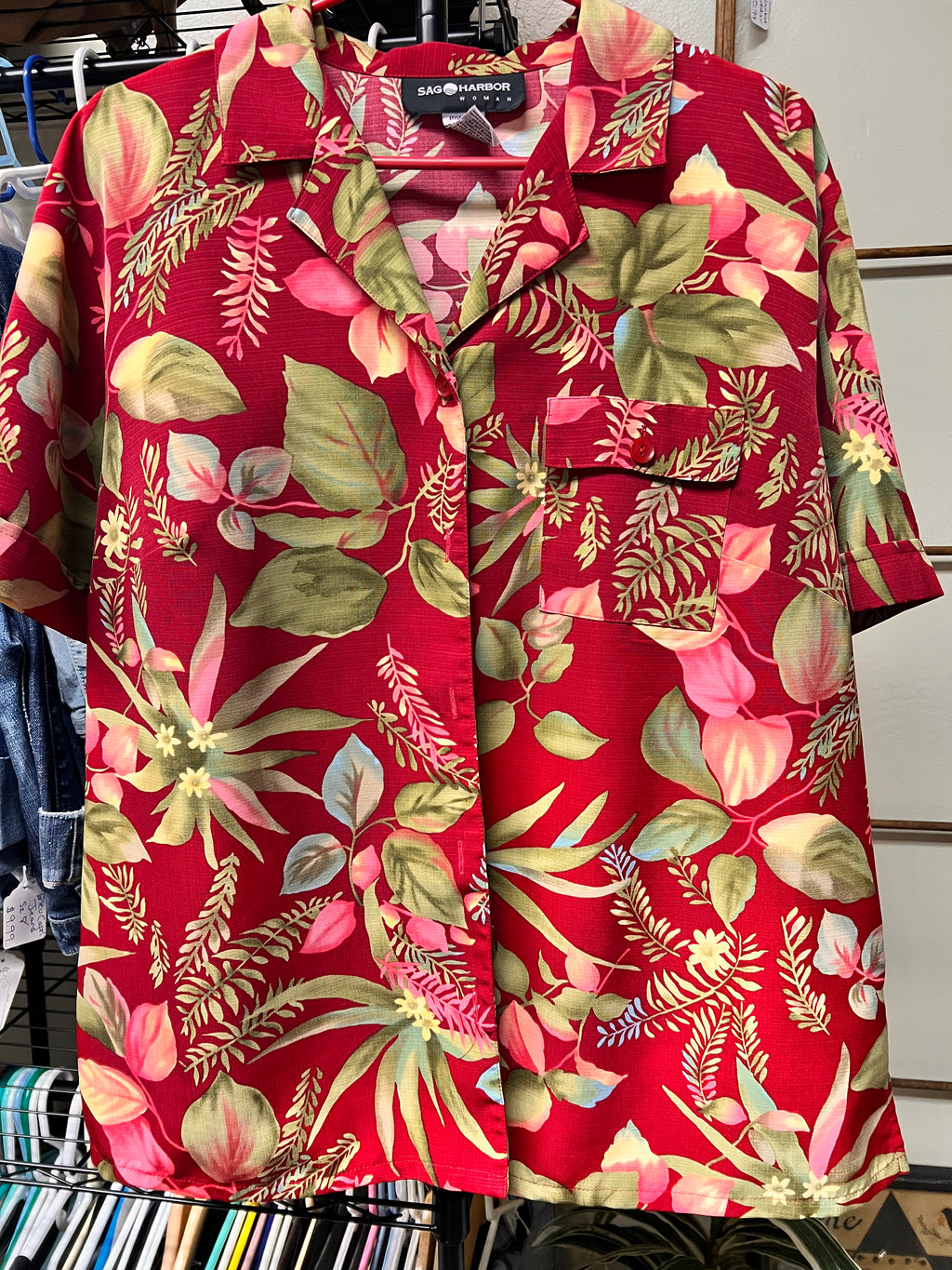 Red Button Up