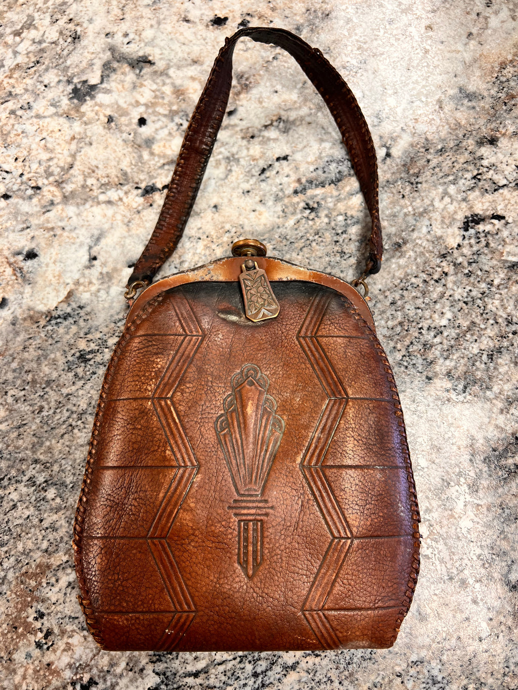 1920s Leather Purse