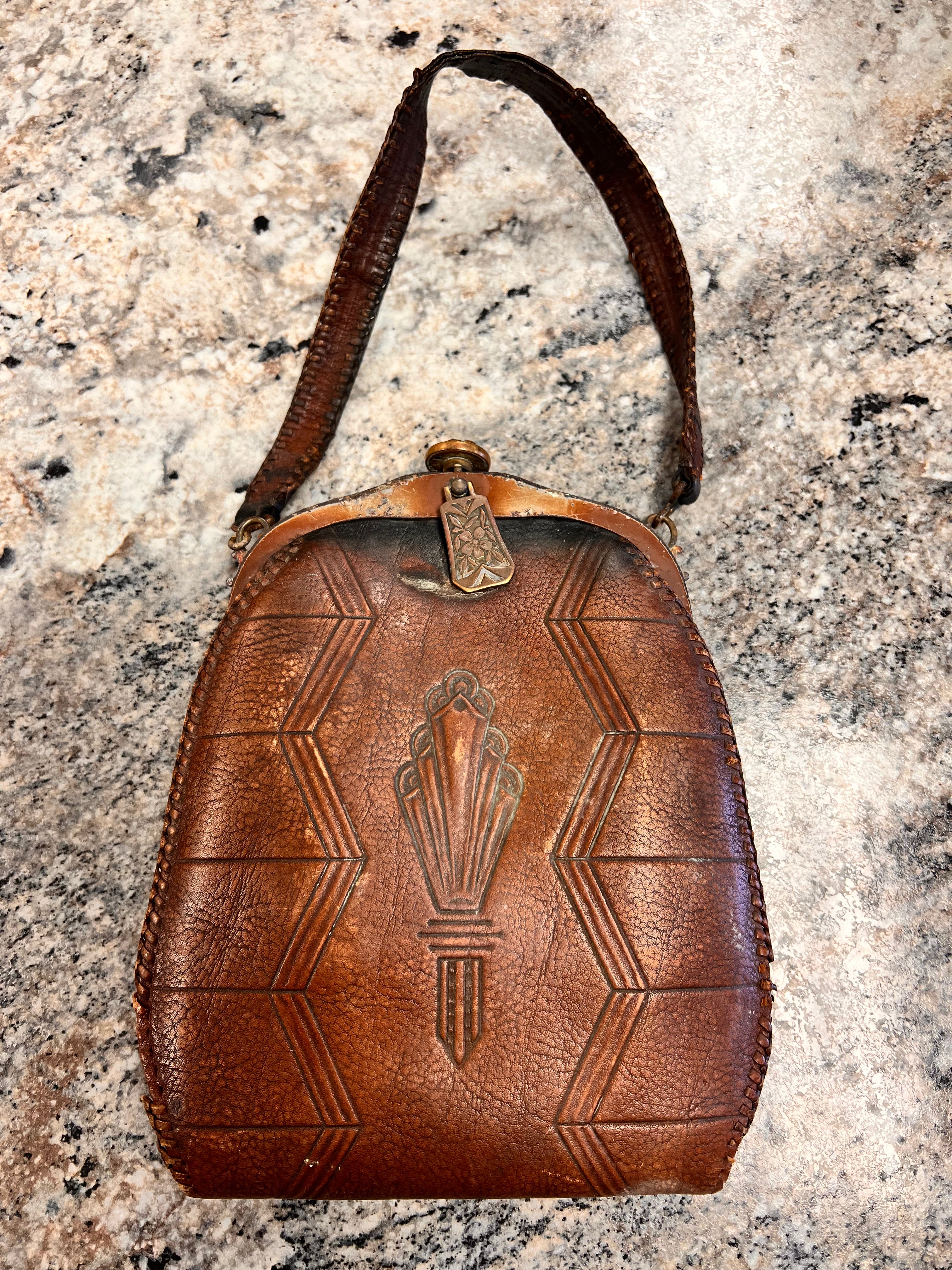 1920s Leather Purse
