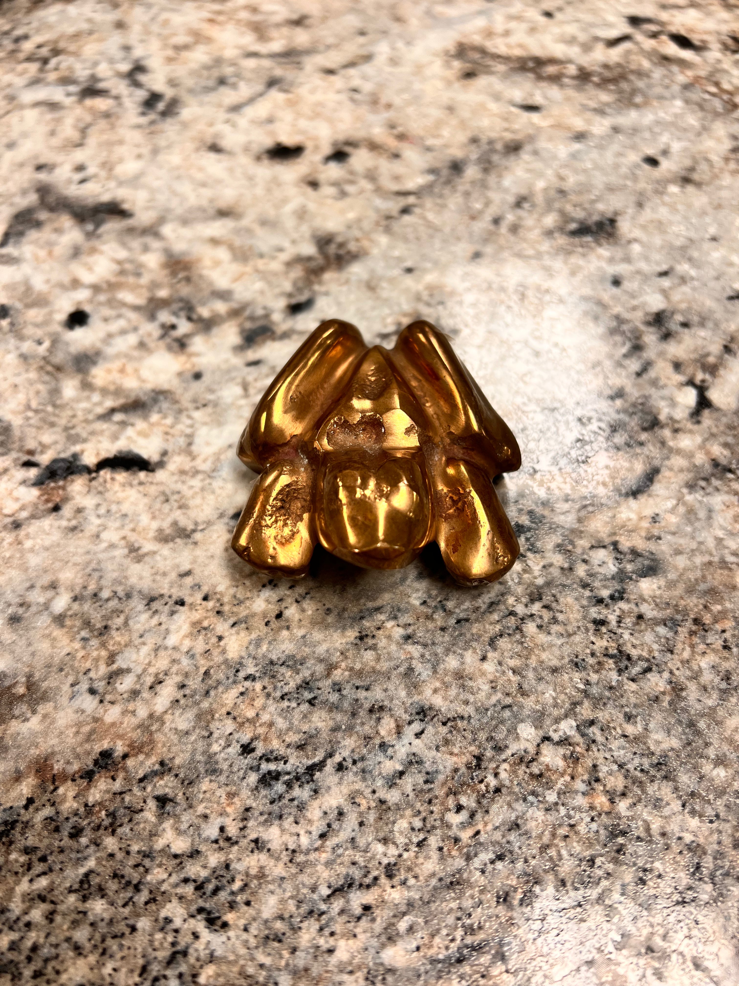 Vintage Brass Frog